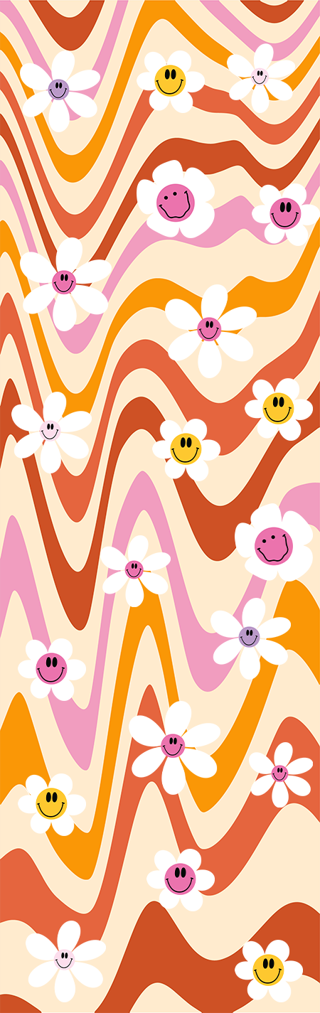 Groovy Flowers Pen Wrap 1.5 x 4.75 - The Vinyl Haus