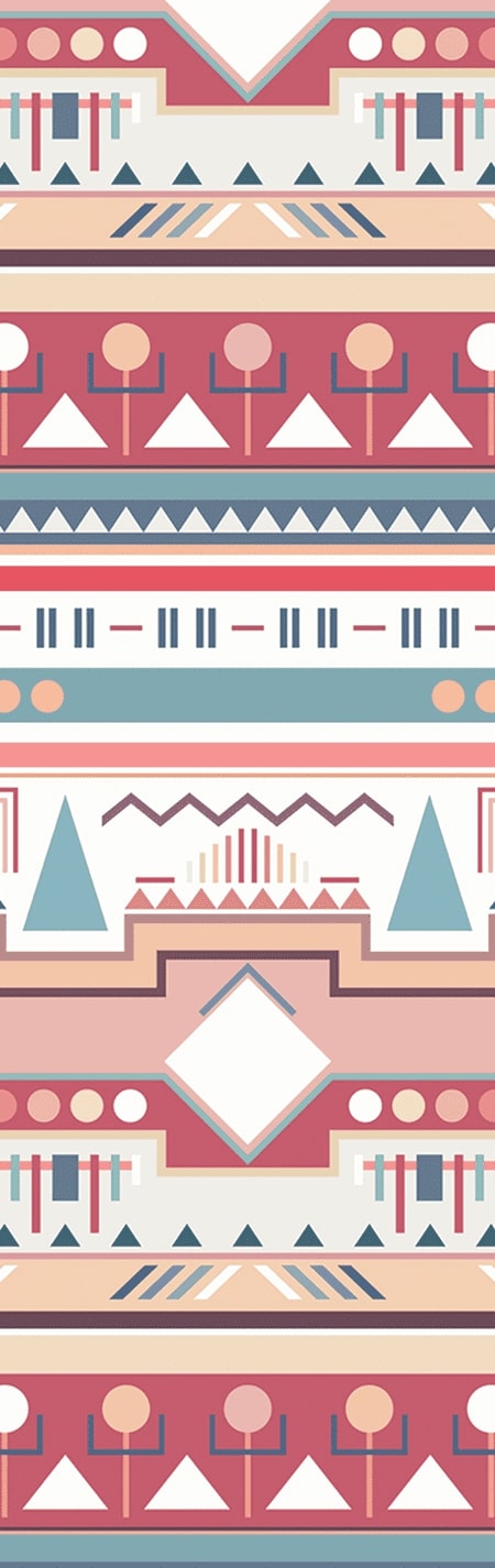 Tribal Peach and Green Pen Wrap 1.5 x 5 - The Vinyl Haus