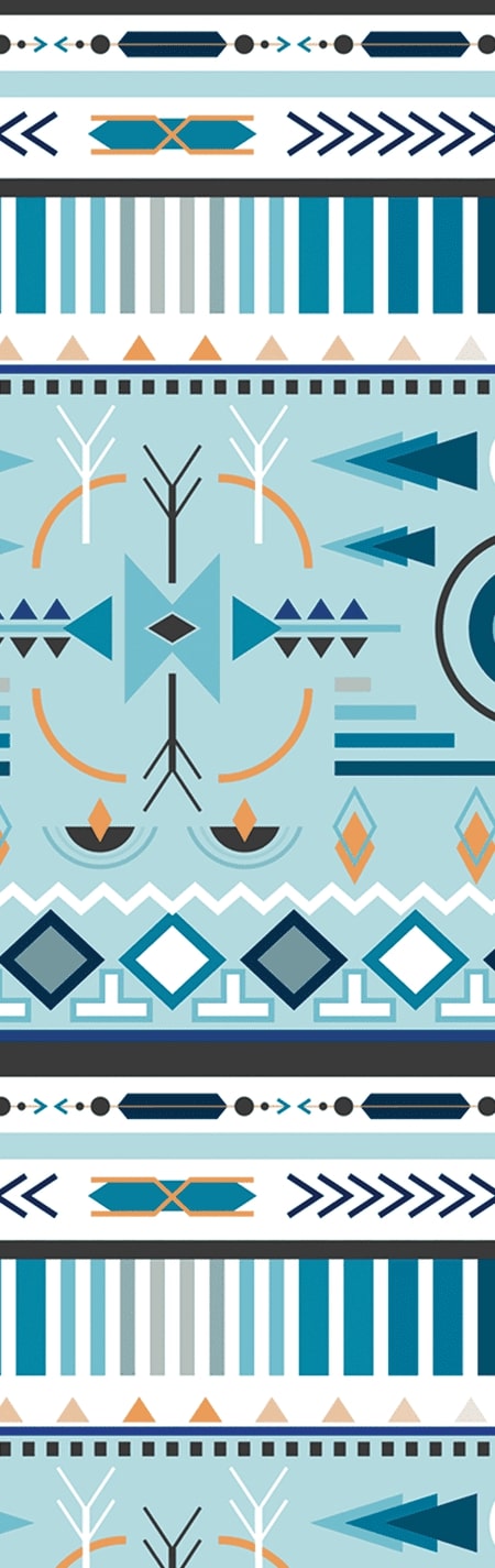 Tribal Green and Teal Pen Wrap 1.5 x 5 - The Vinyl Haus