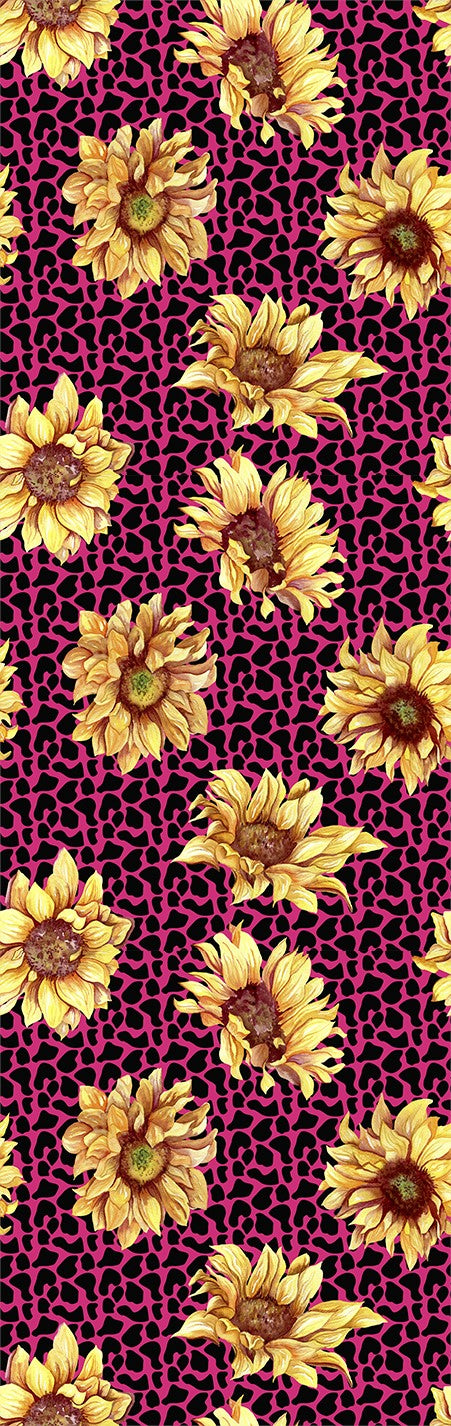 Sunflower Leopard Pen Wrap 1.5 x 4.75 - The Vinyl Haus