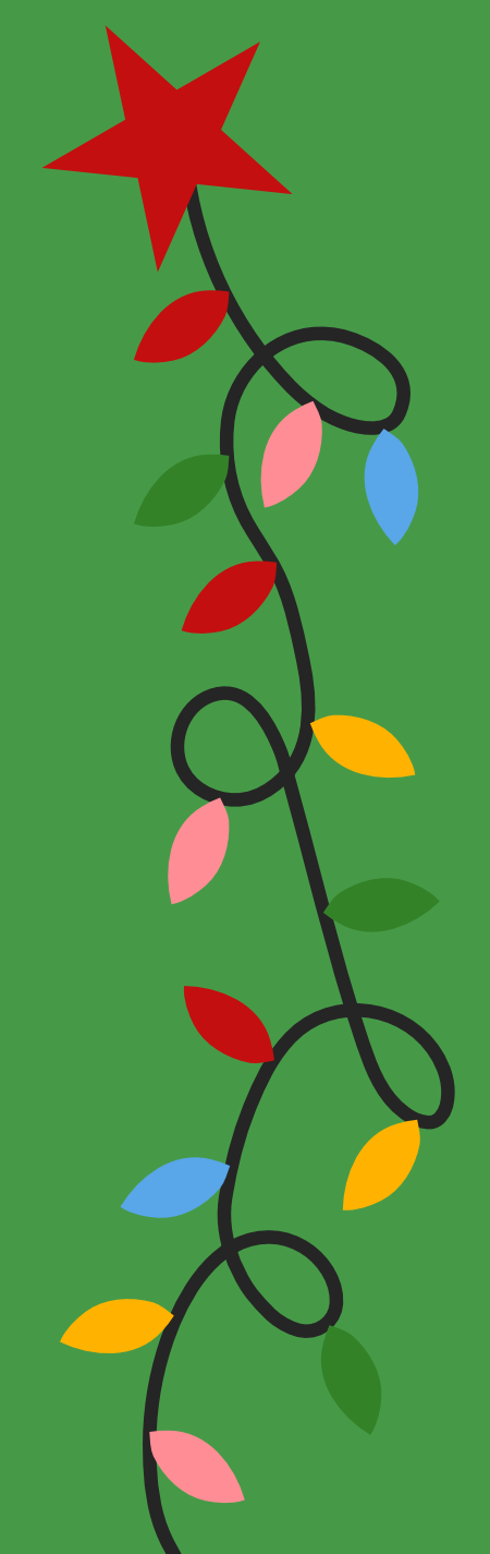 Christmas Tree Lights Pen Wrap 1.5 x 4.75 - The Vinyl Haus