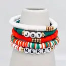 Christmas Jewelry Polymer Clay Beaded Bracelet