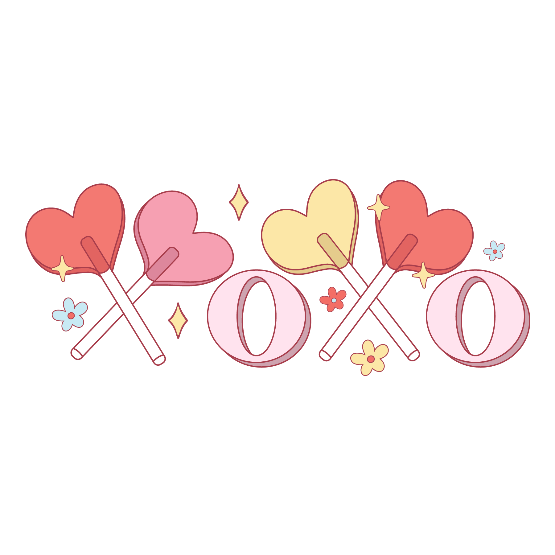 HTV Prints - XOXO Lollipops - The Vinyl Haus