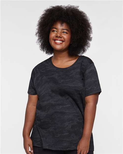 LAT Apparel Womens Curvy-Storm Camo