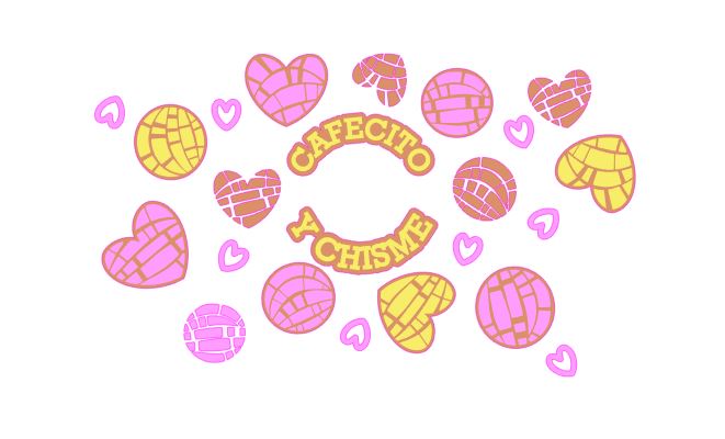 Venti Cold Cup 24 oz Vinyl Wrap - Cafecito Y Chisme - The Vinyl Haus Main image