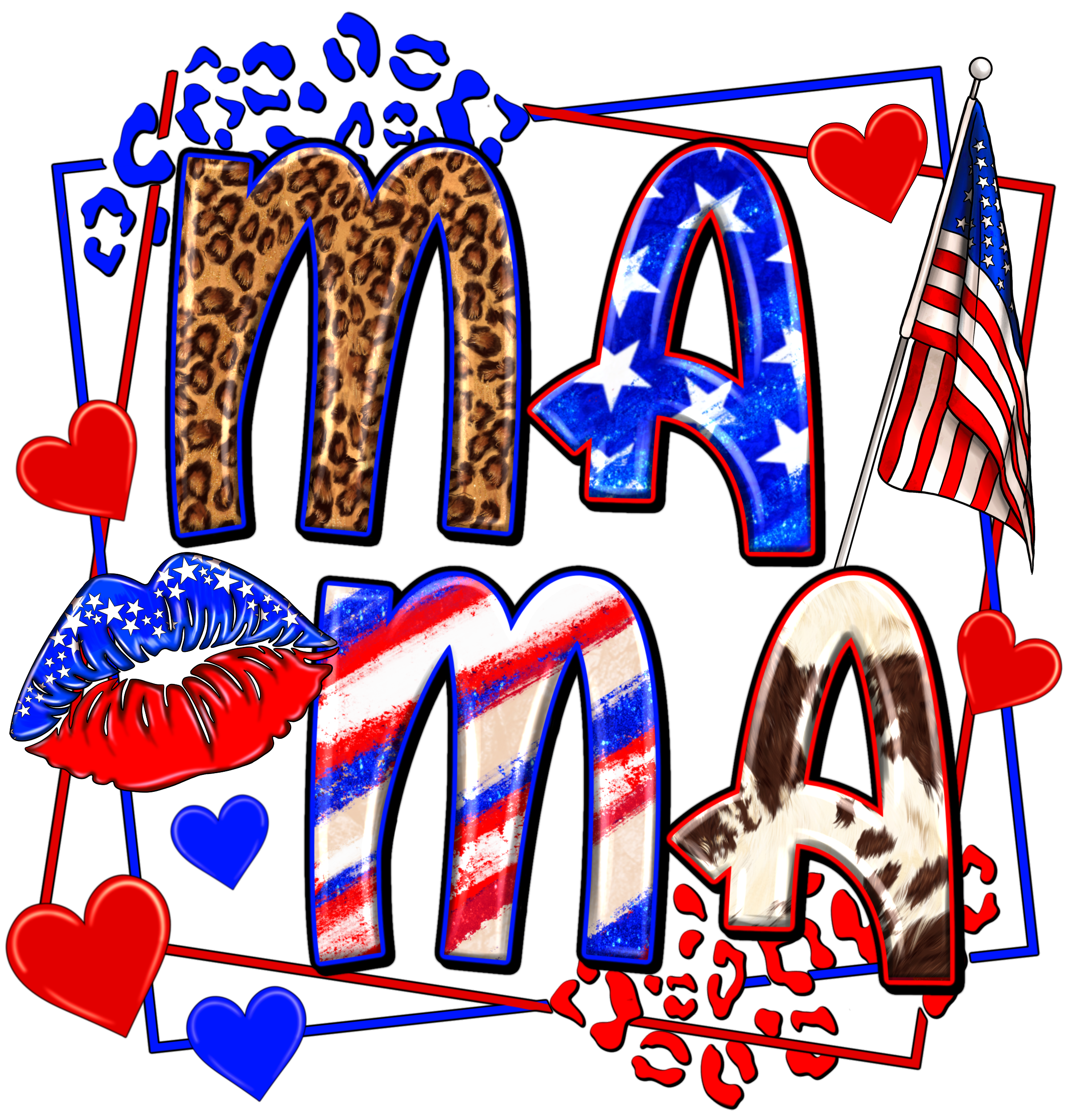 HTV Prints -4th. of July MAMA - The Vinyl Haus Main image