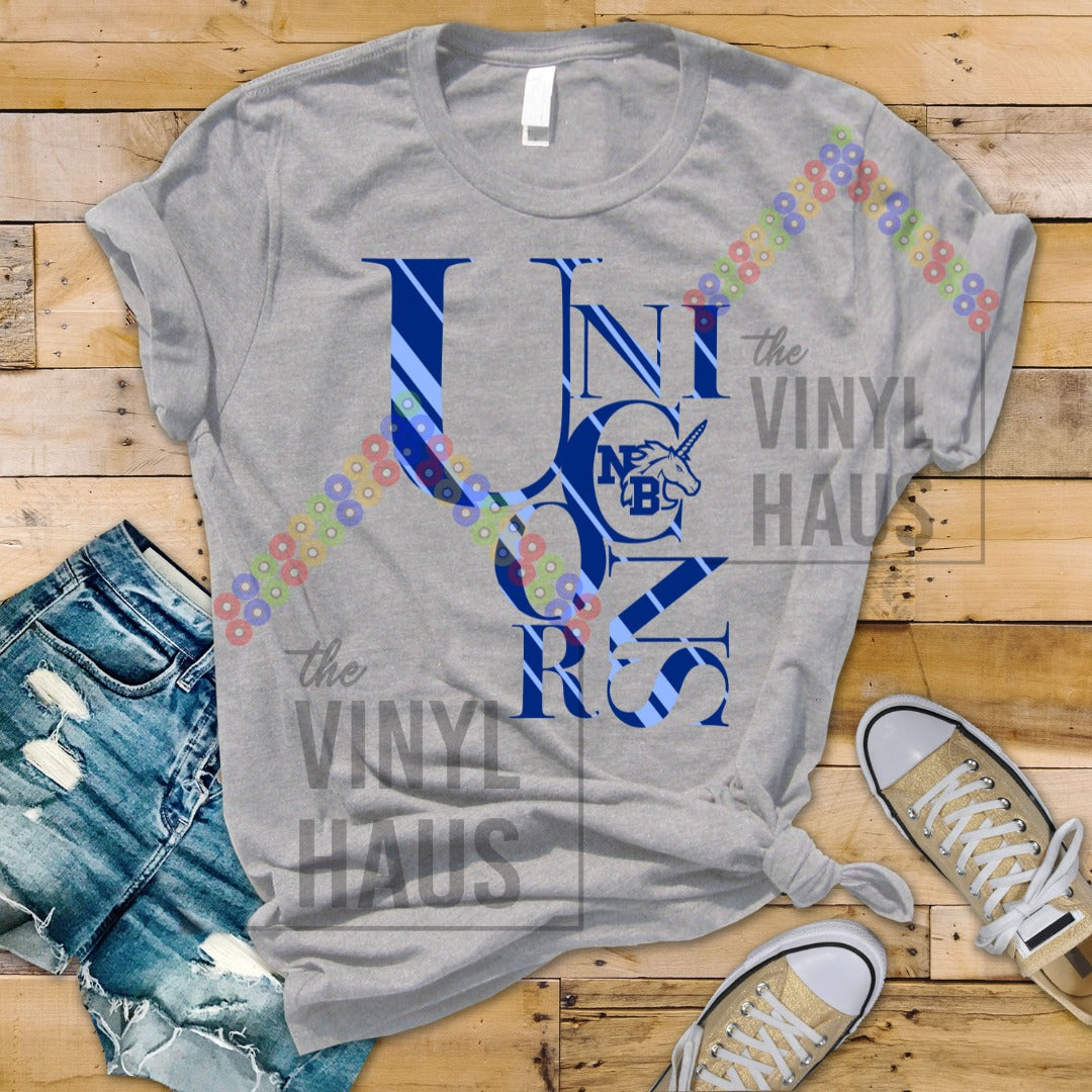 School Logos DTF- Unicorns Scrambled Main image