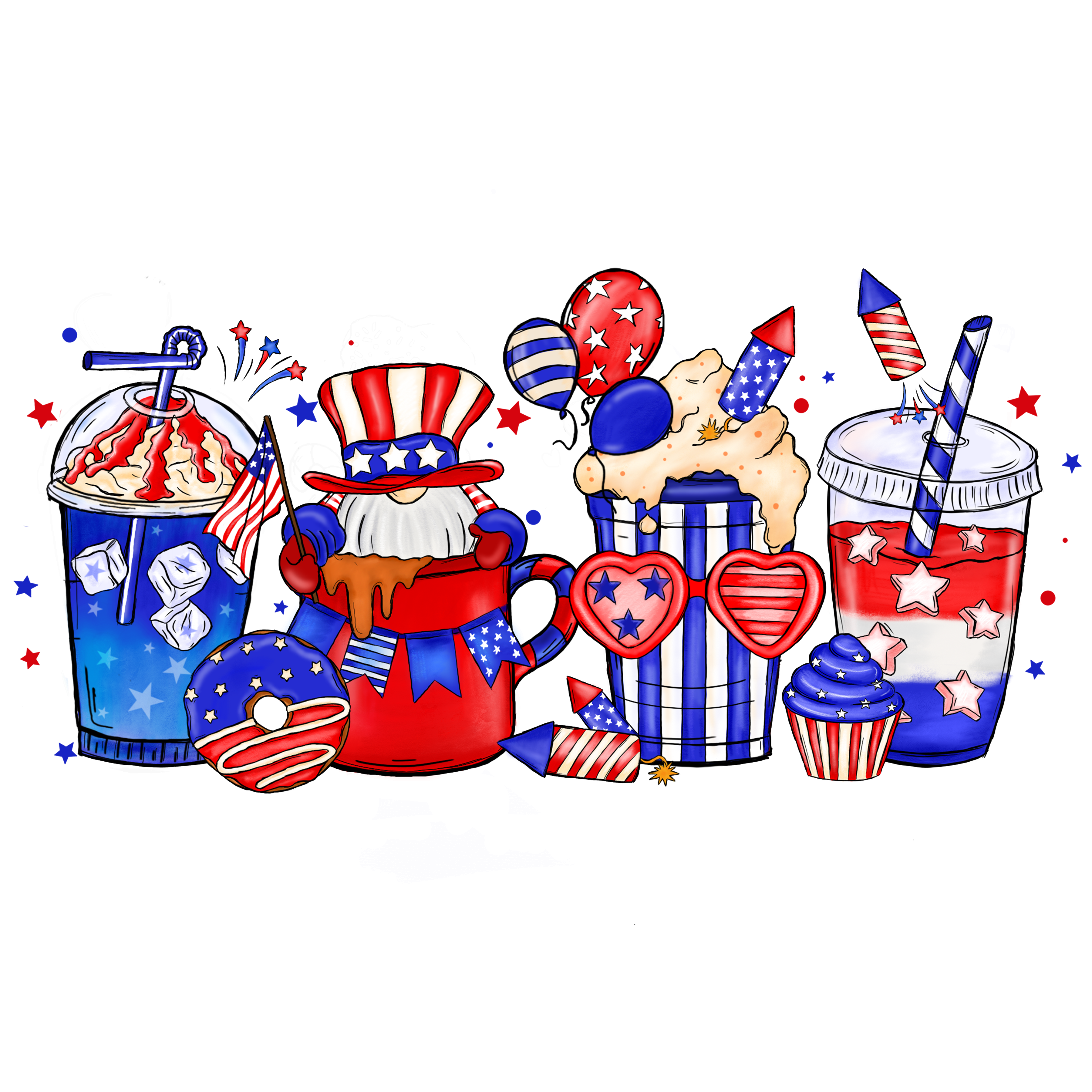 Sublimation Prints - 4th of July Cups - The Vinyl Haus