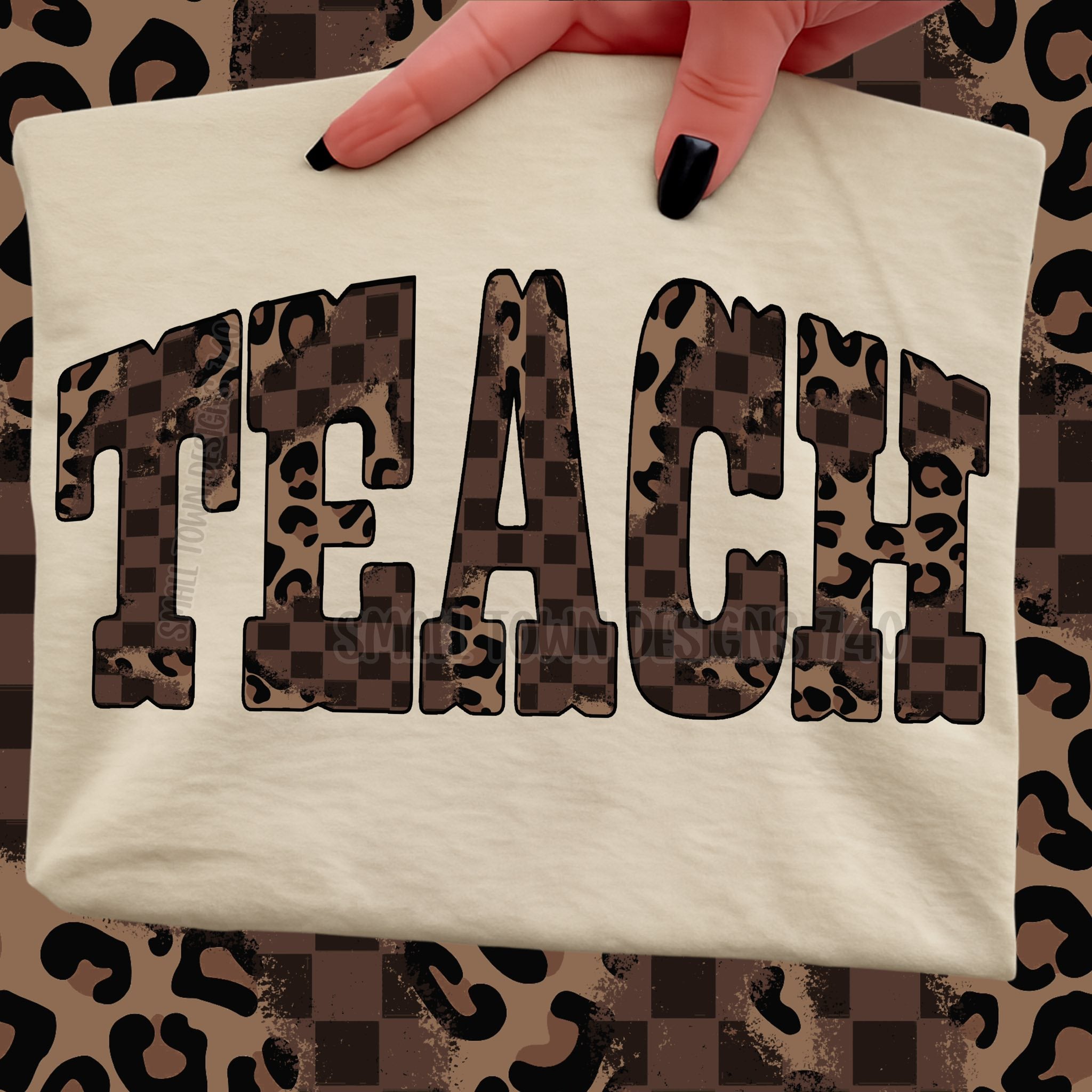 DTF PRINT - Back to School Teach Animal Print Main image