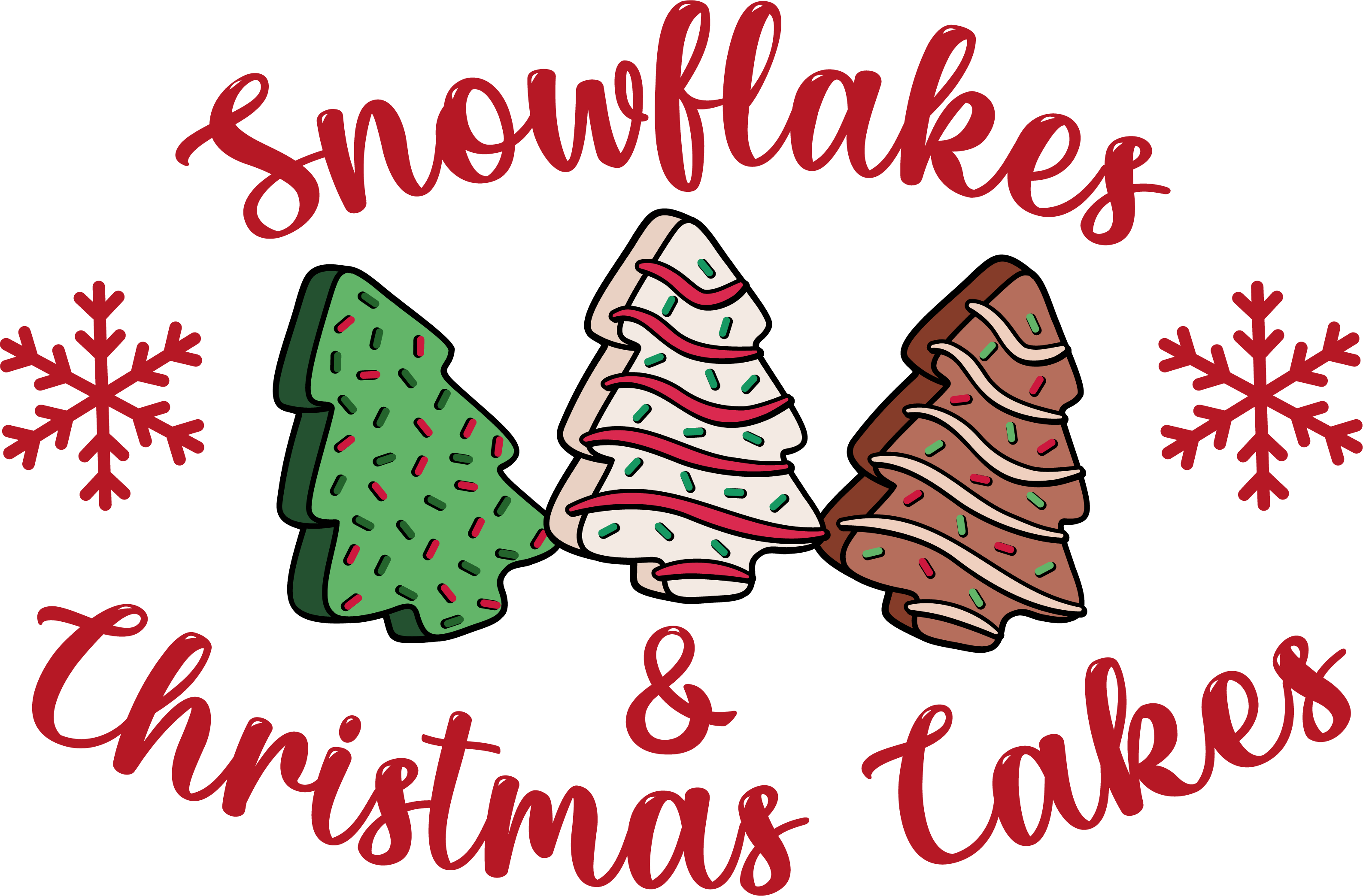 HTV Prints - Snowflakes and Christmas Cakes - The Vinyl Haus Main image