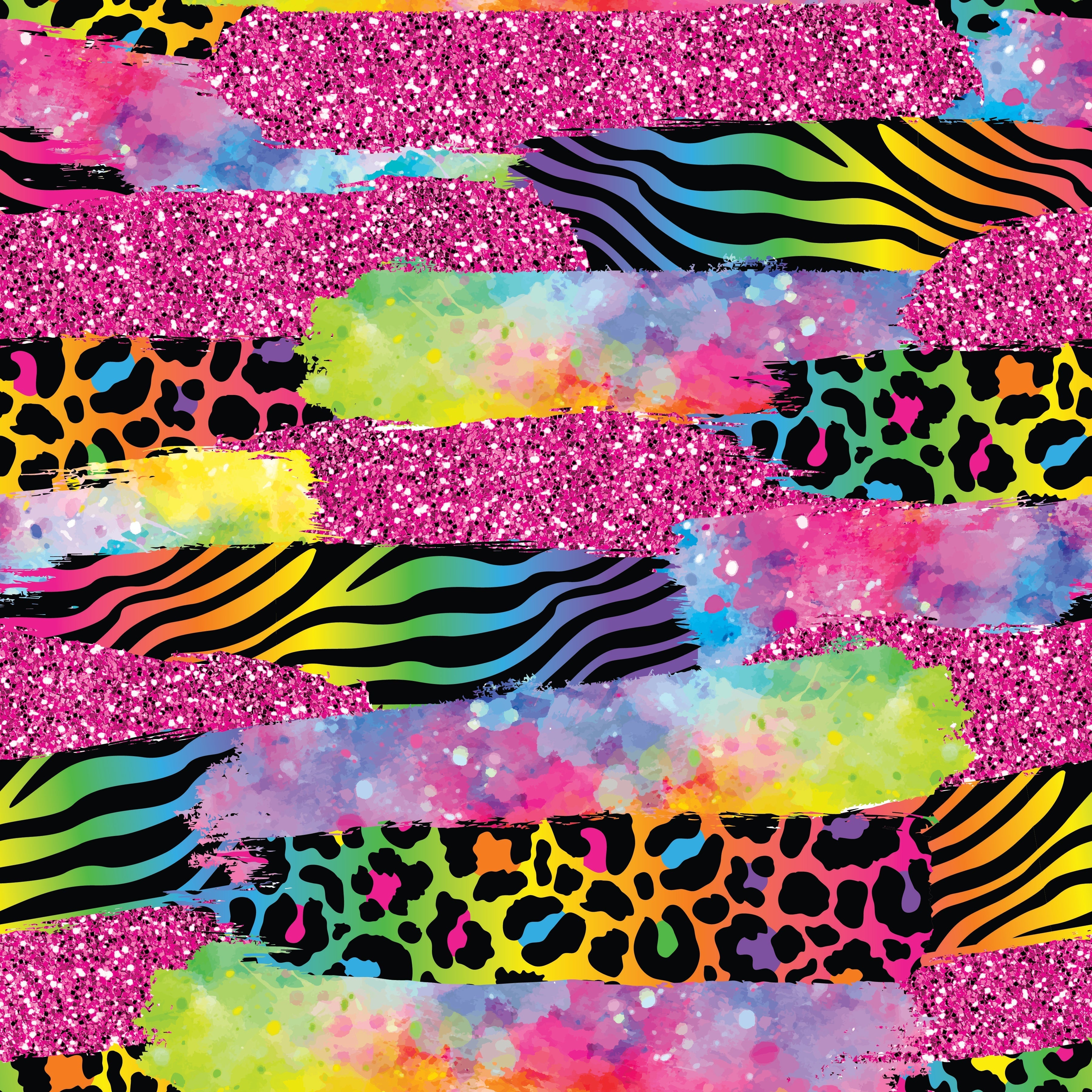Lisa Frank Inspired Brushstroke Pattern Vinyl 12" x 12" - The Vinyl Haus Main image