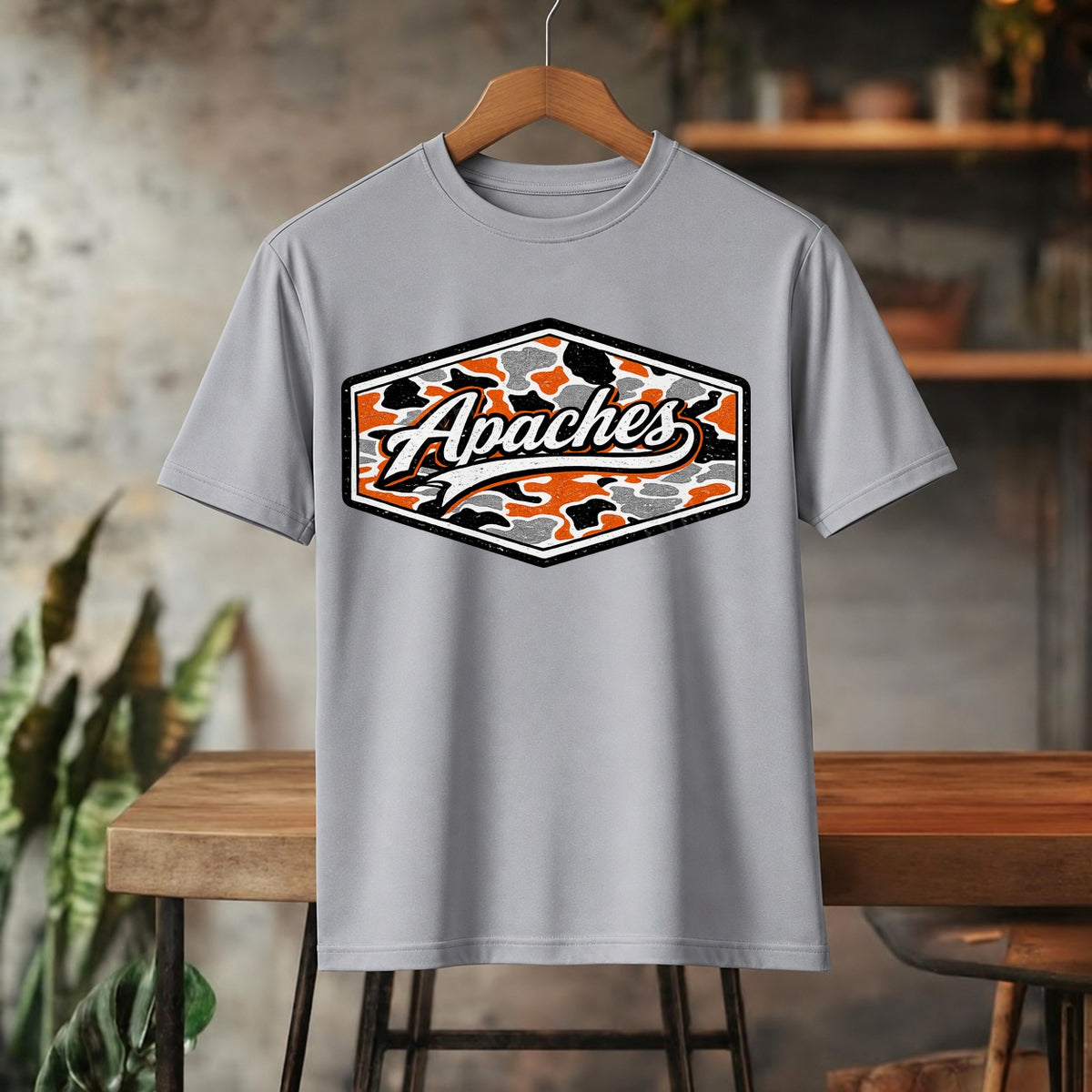 DTF PRINT - Apaches Camo School Spirit