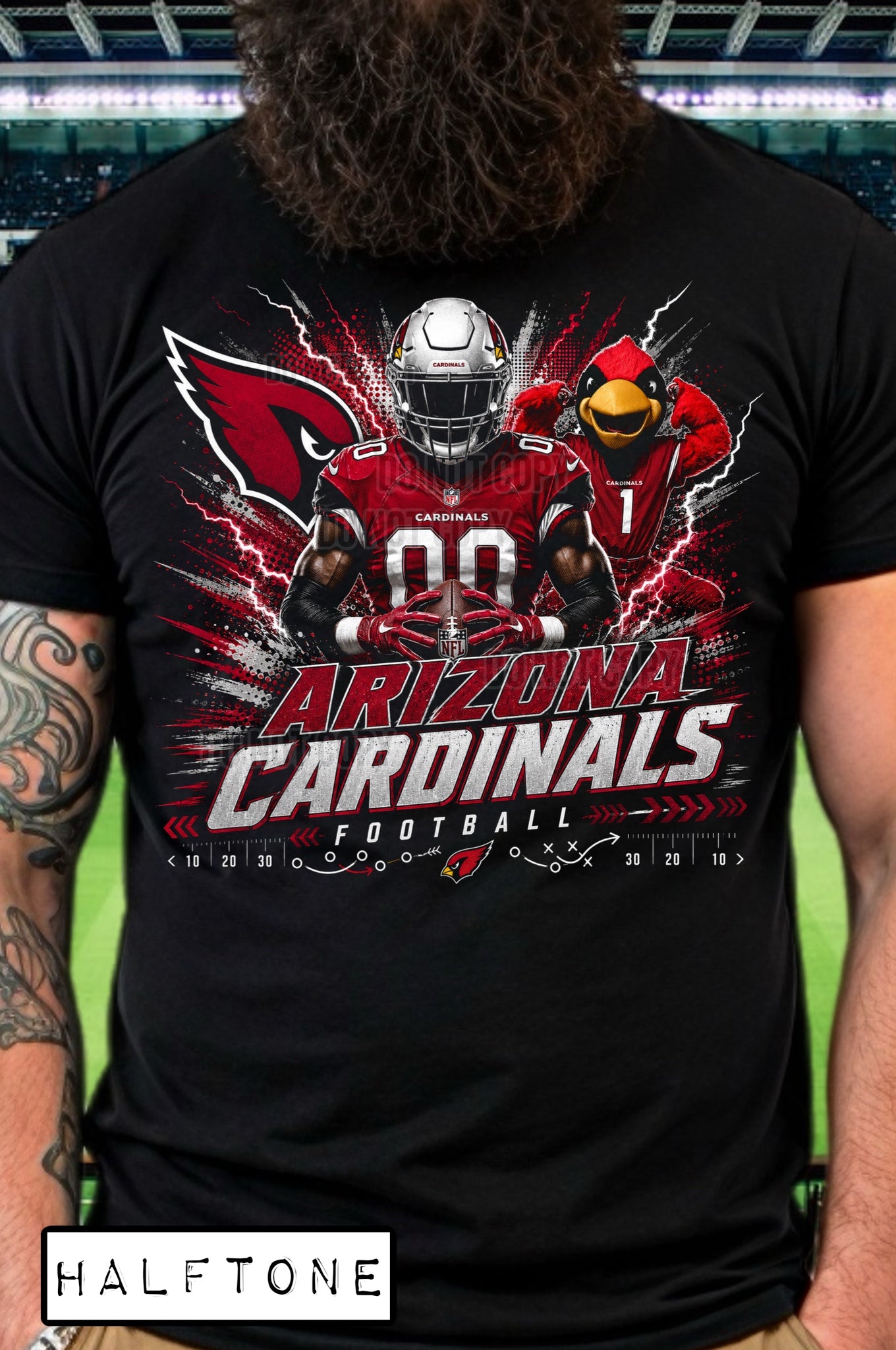 DTF PRINT Arizona Cardinals Halftone Main image