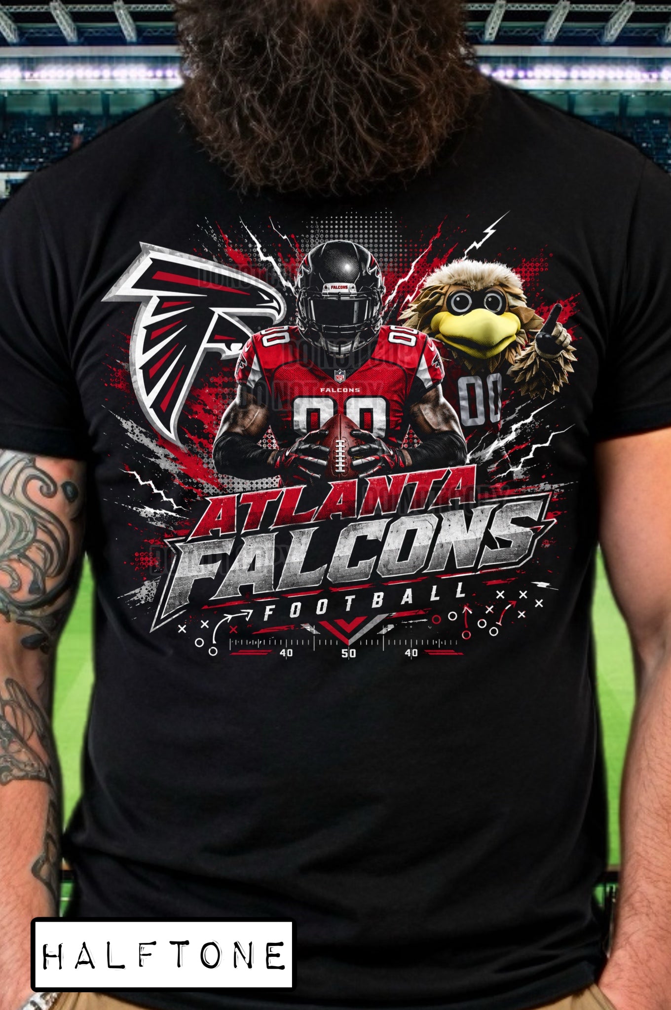 DTF PRINT Atlanta Falcons Halftone Main image