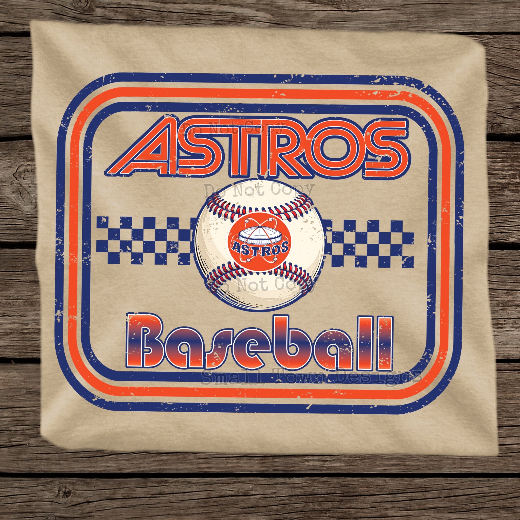 DTF PRINT Baseball Astros Checkerboard Main image