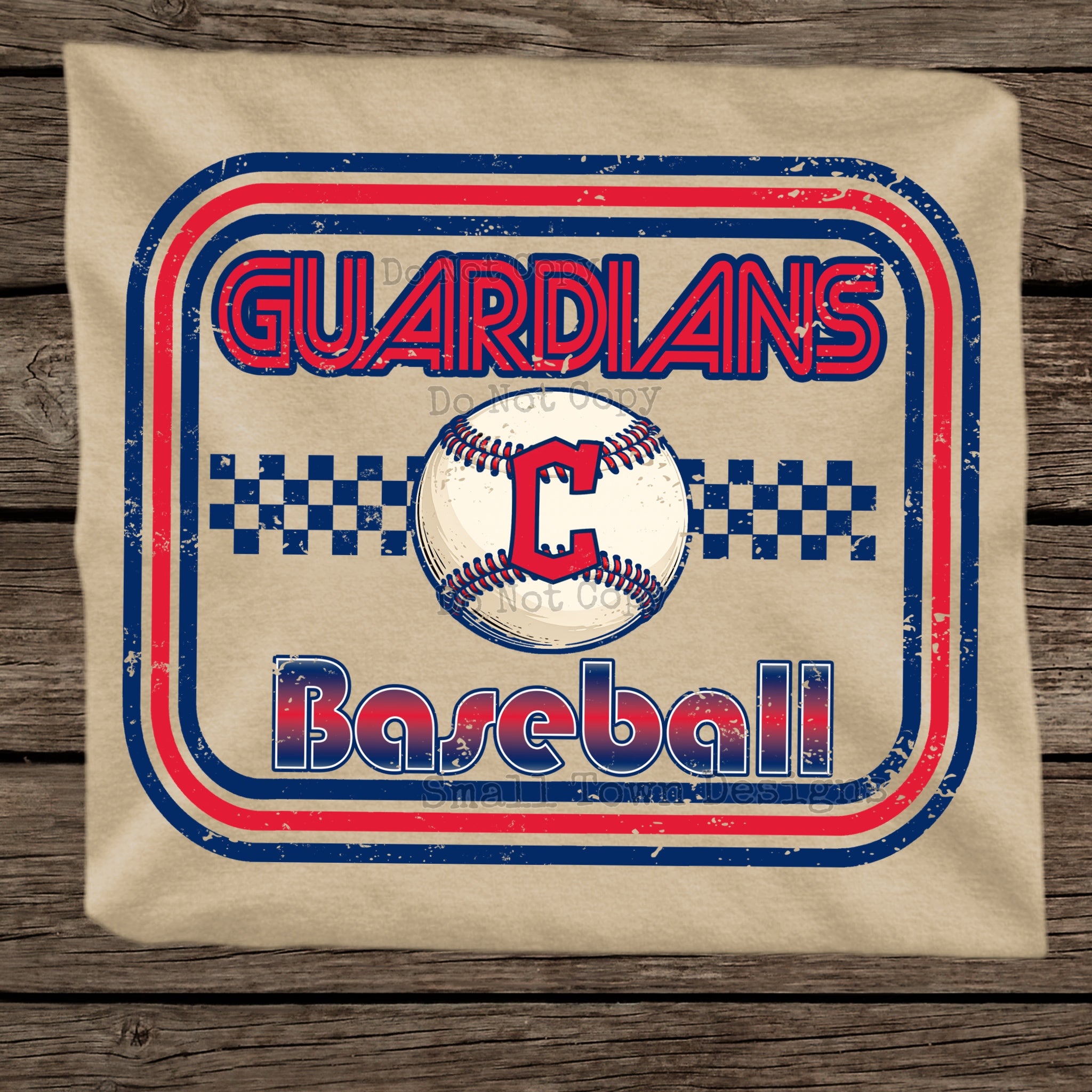 DTF PRINT Baseball Cleveland Guardians Checkerboard
