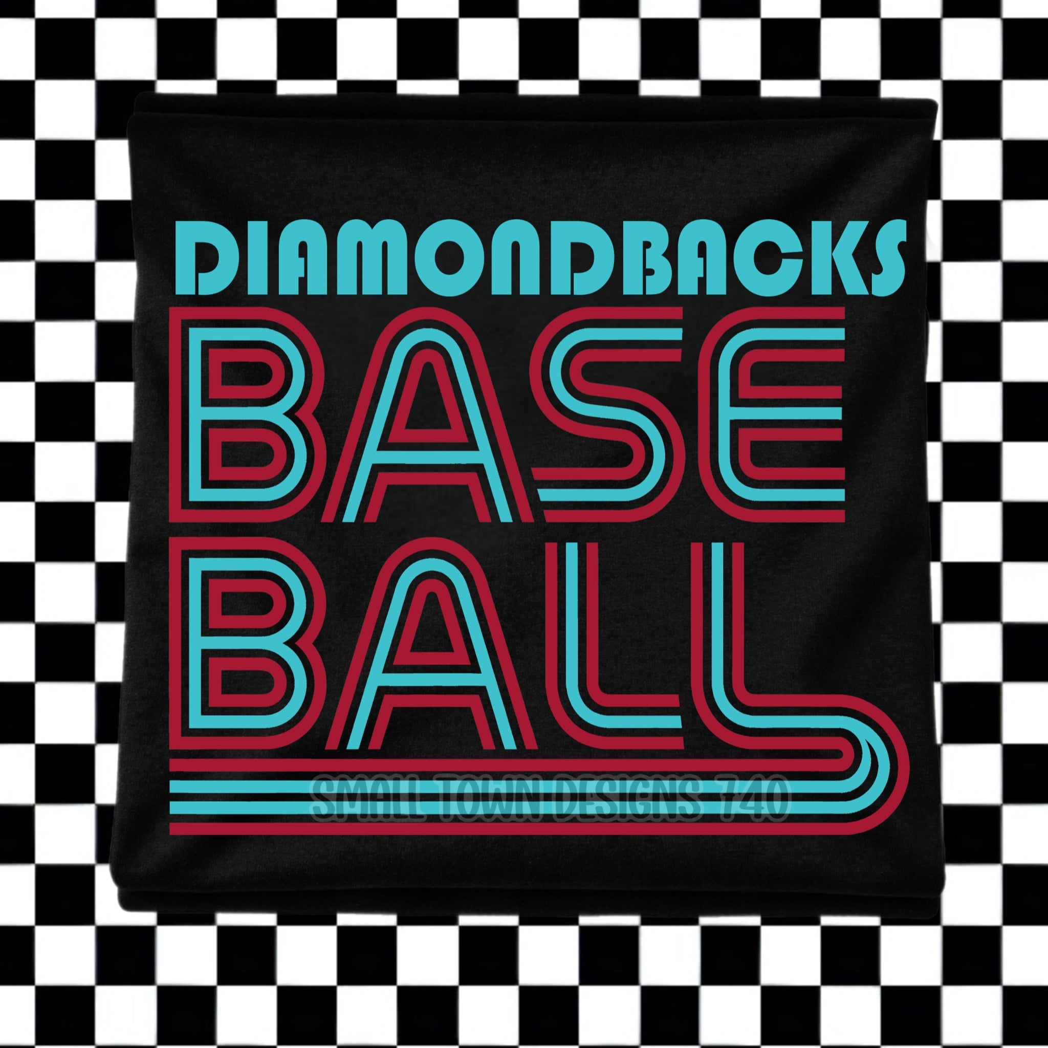 DTF PRINT Baseball Diamondbacks Checkerboard _ 2