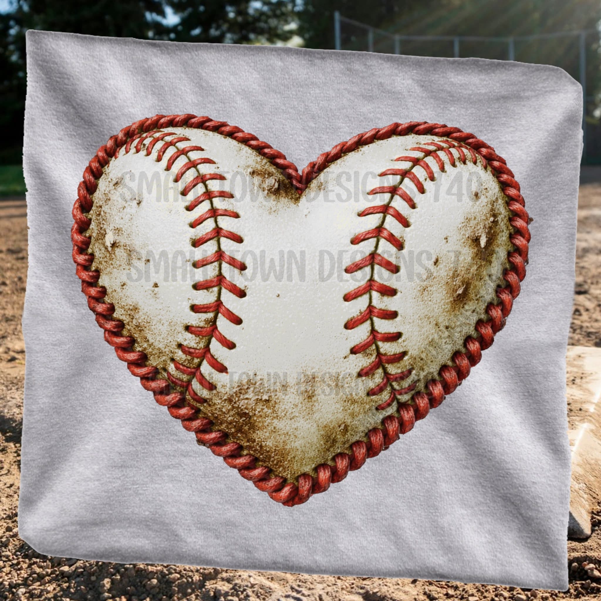 DTF PRINT Baseball Heart