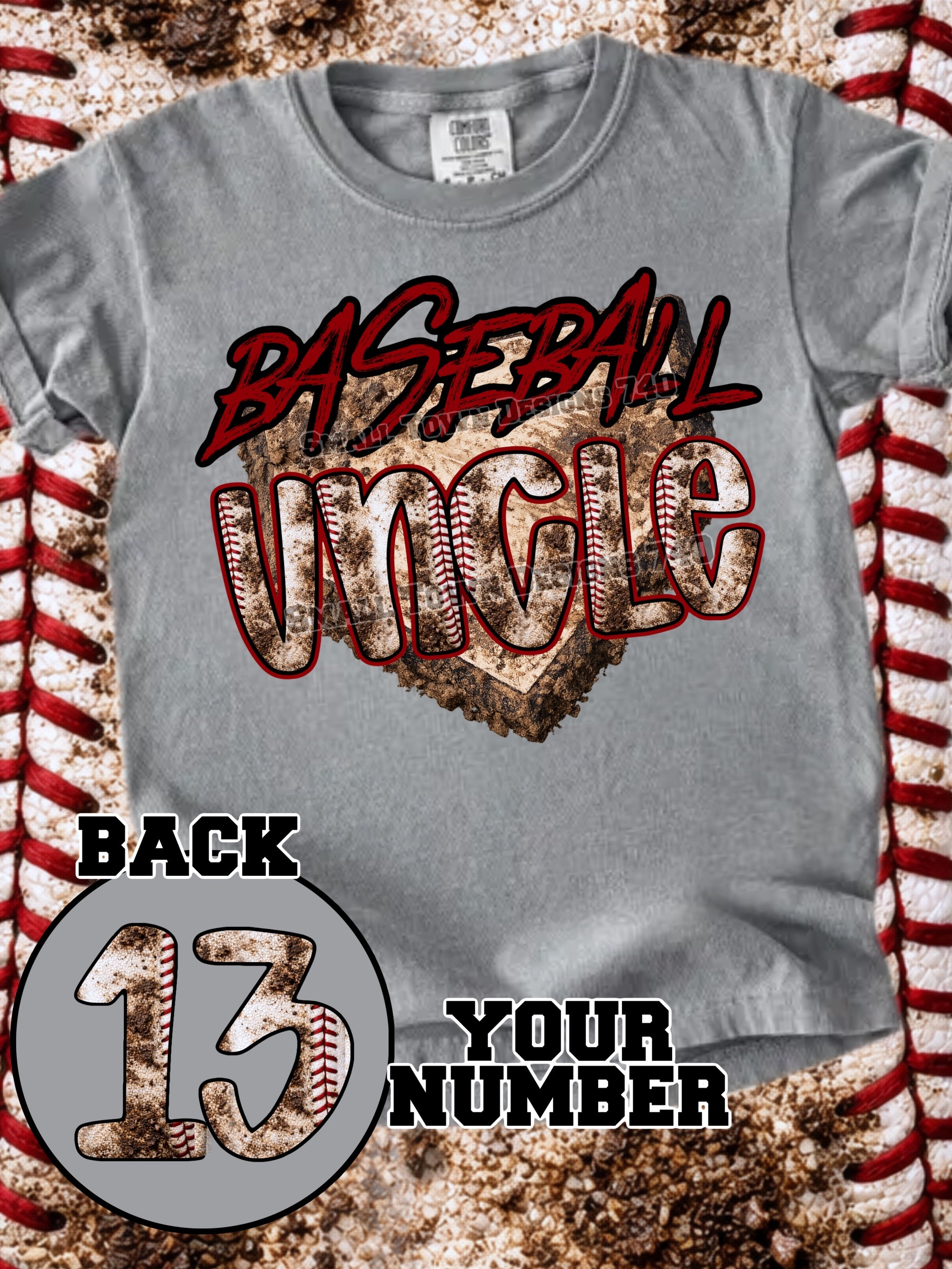 DTF PRINT Baseball Home Plate "Uncle" Main image
