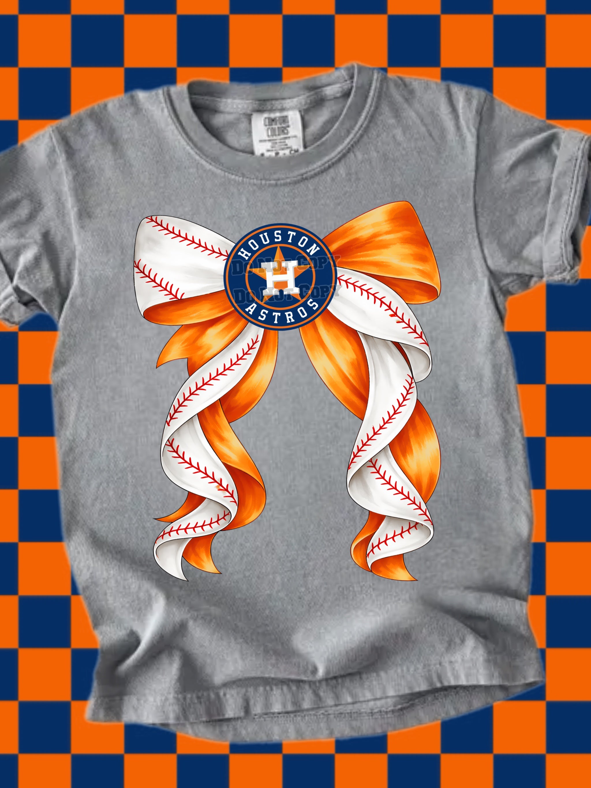 DTF PRINT Baseball Houston Astros Bow Main image