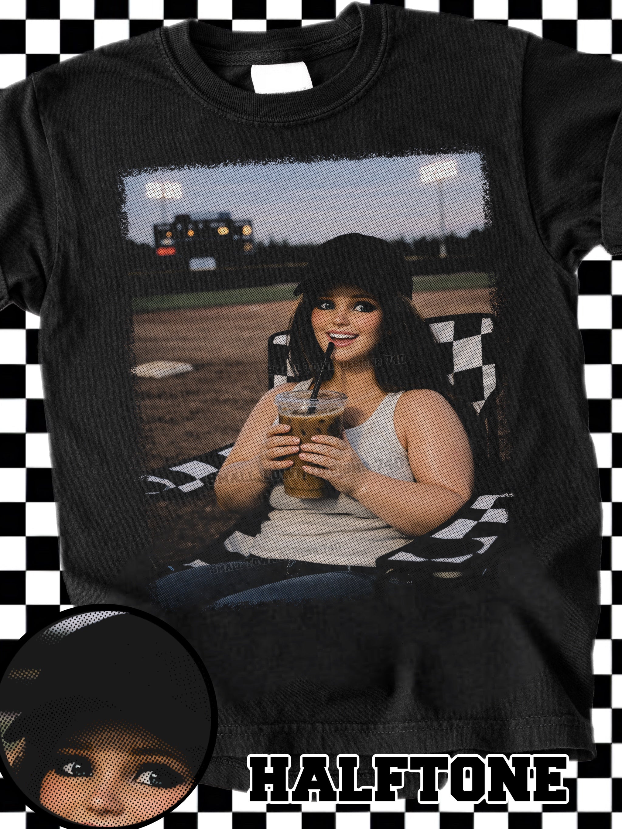 DTF PRINT Baseball "I Live here now", Halftone, Field Main image