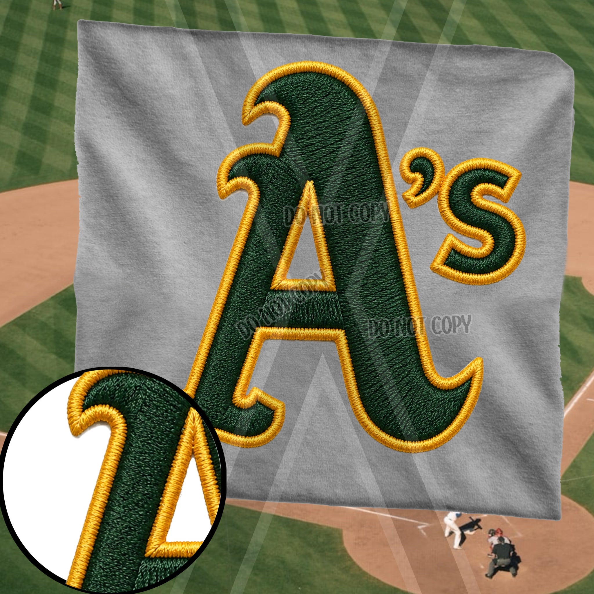 DTF PRINT Baseball Oakland A_S
