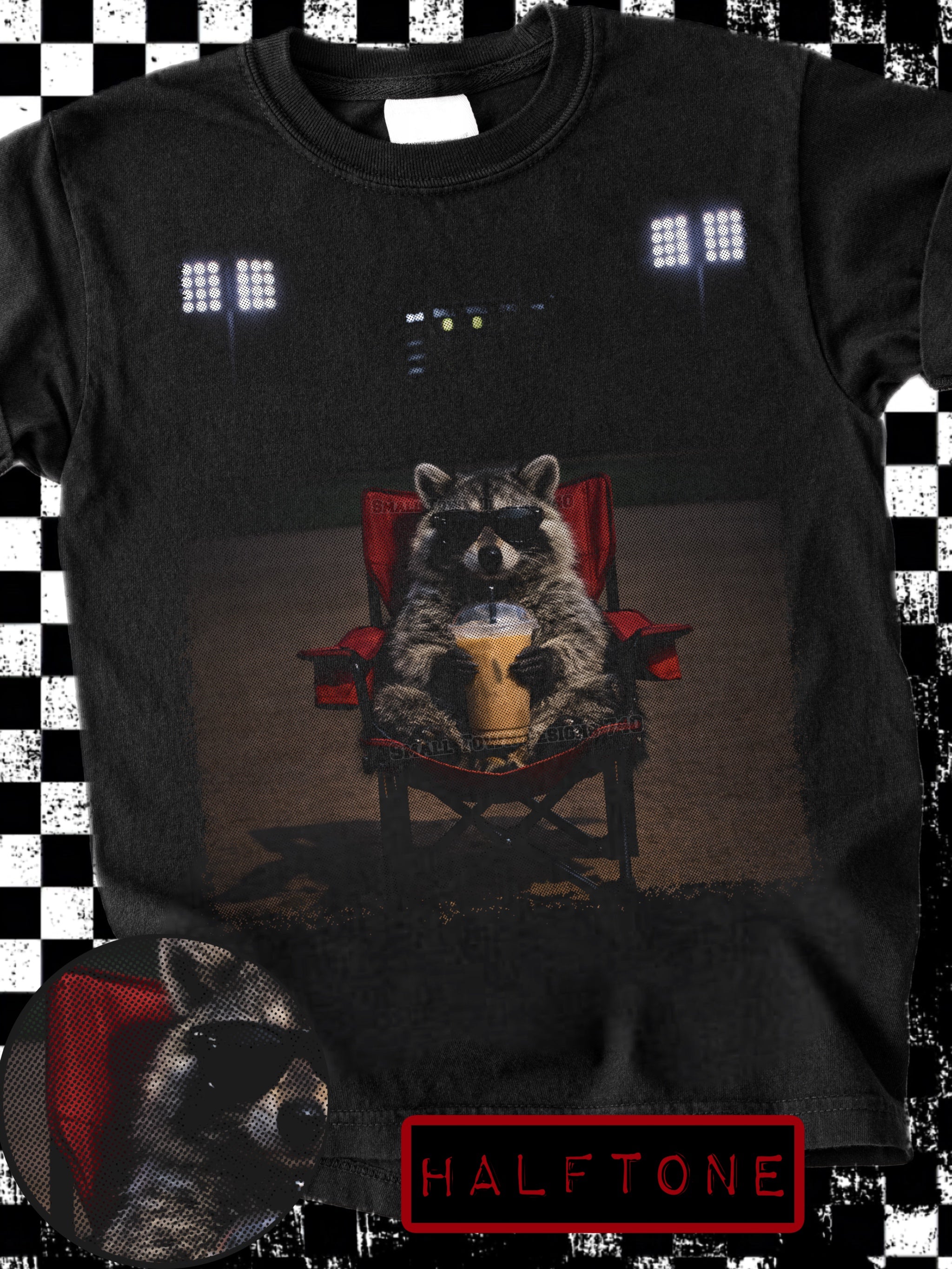DTF PRINT Baseball Racoon "Living the Dream"