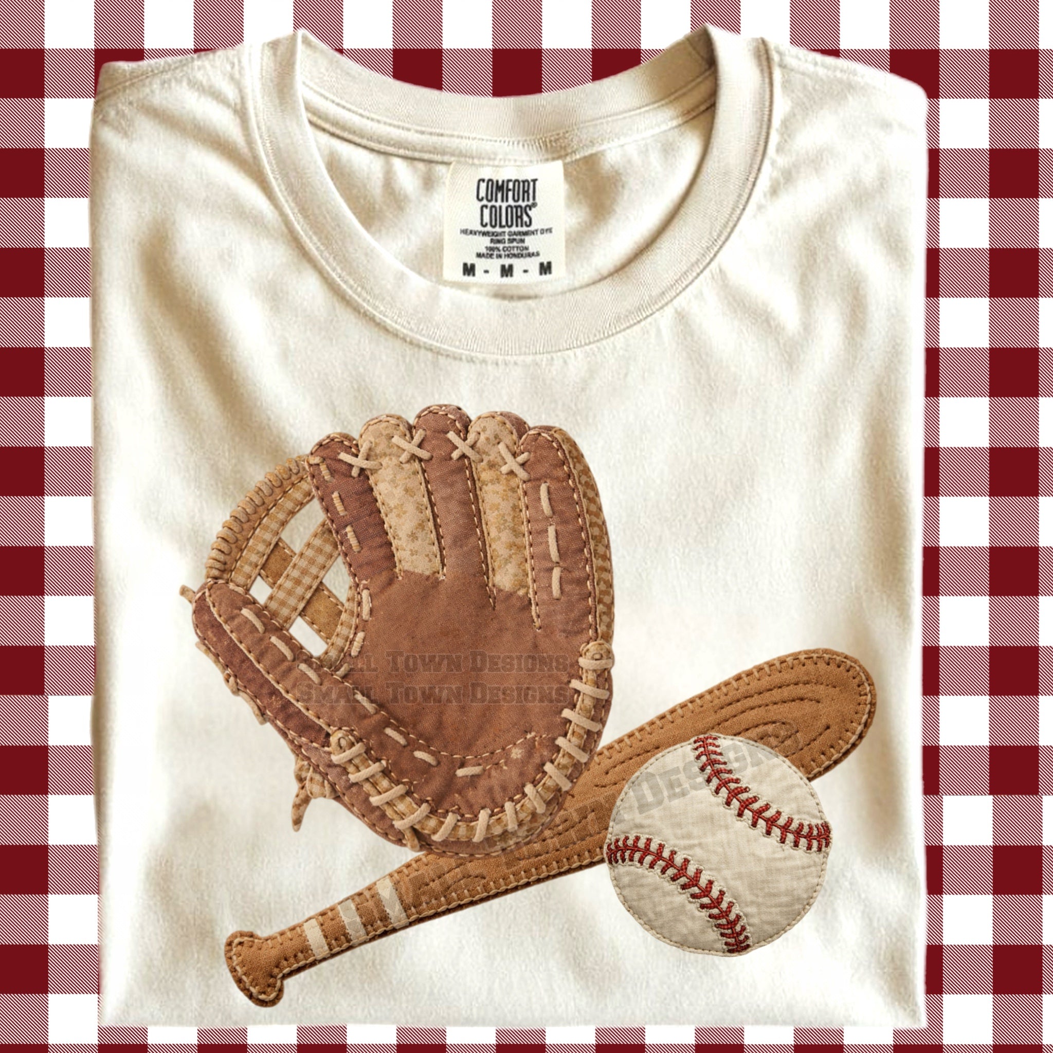 DTF PRINT Baseball T-Shirt, Glove, Bat, Ball Main image