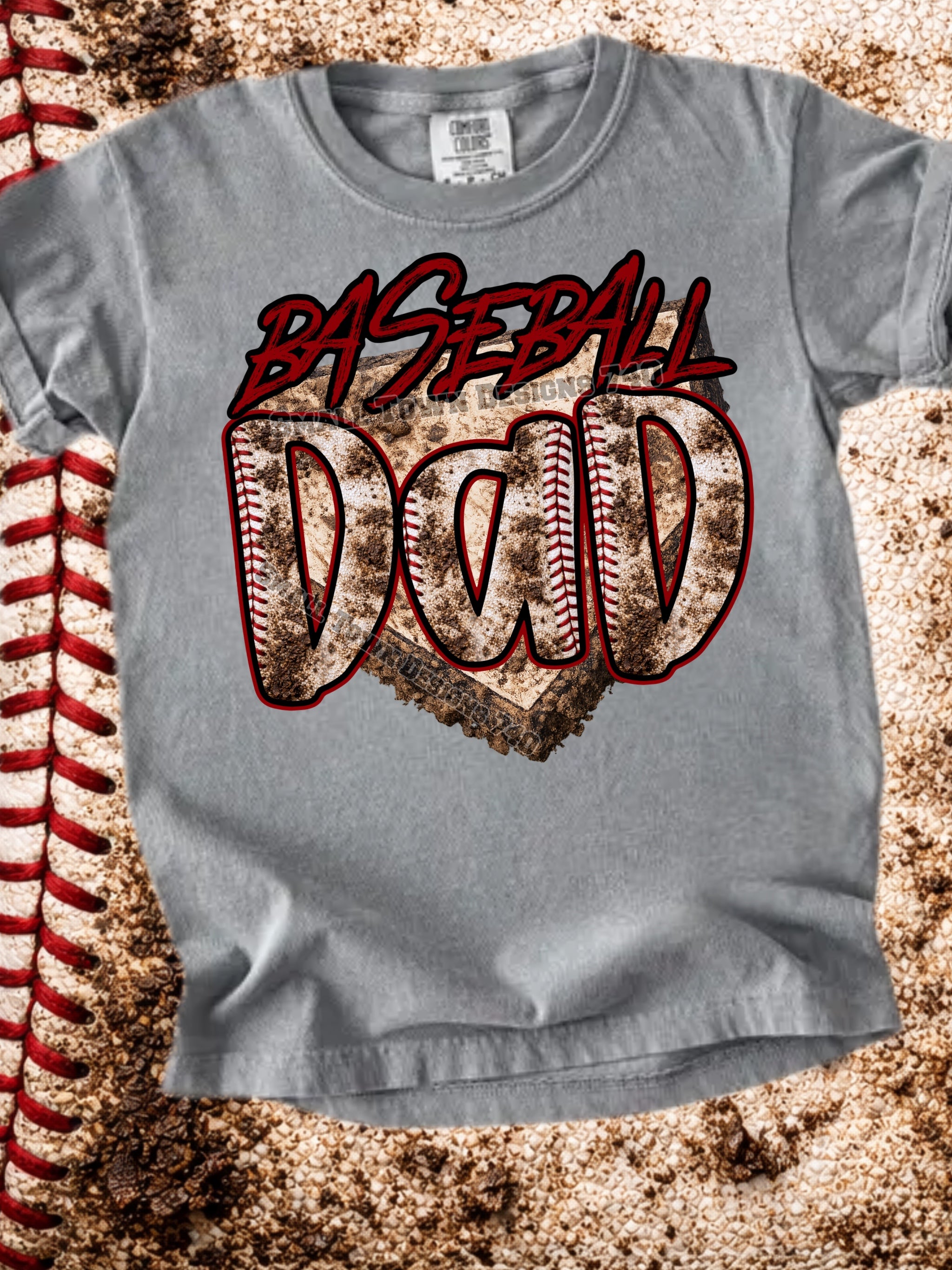 DTF PRINT Baseball Home Plate "Dad" Main image