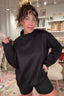 Moon Ryder Mockneck Sweatshirt- Black