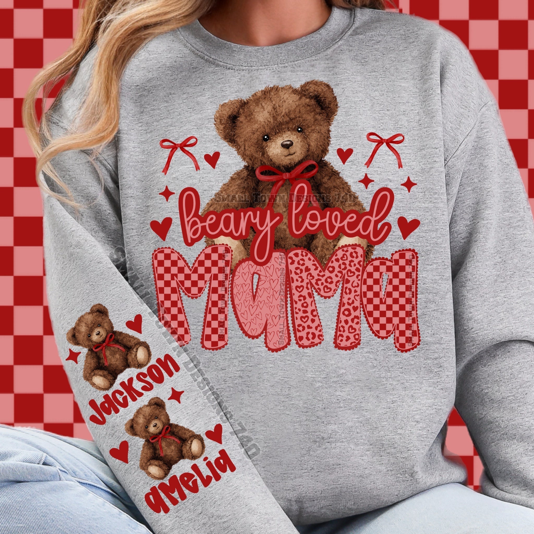 DTF Print Beary Loved Mama Main image