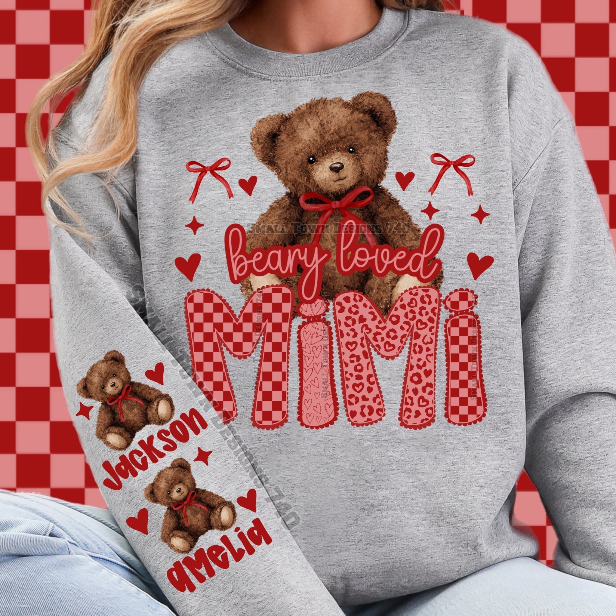 DTF Print Beary Loved Mimi