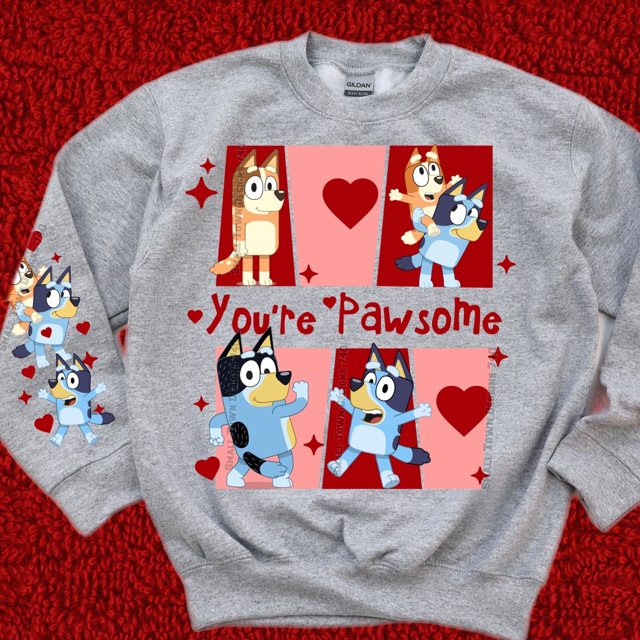 DTF Print Bluey Valentine