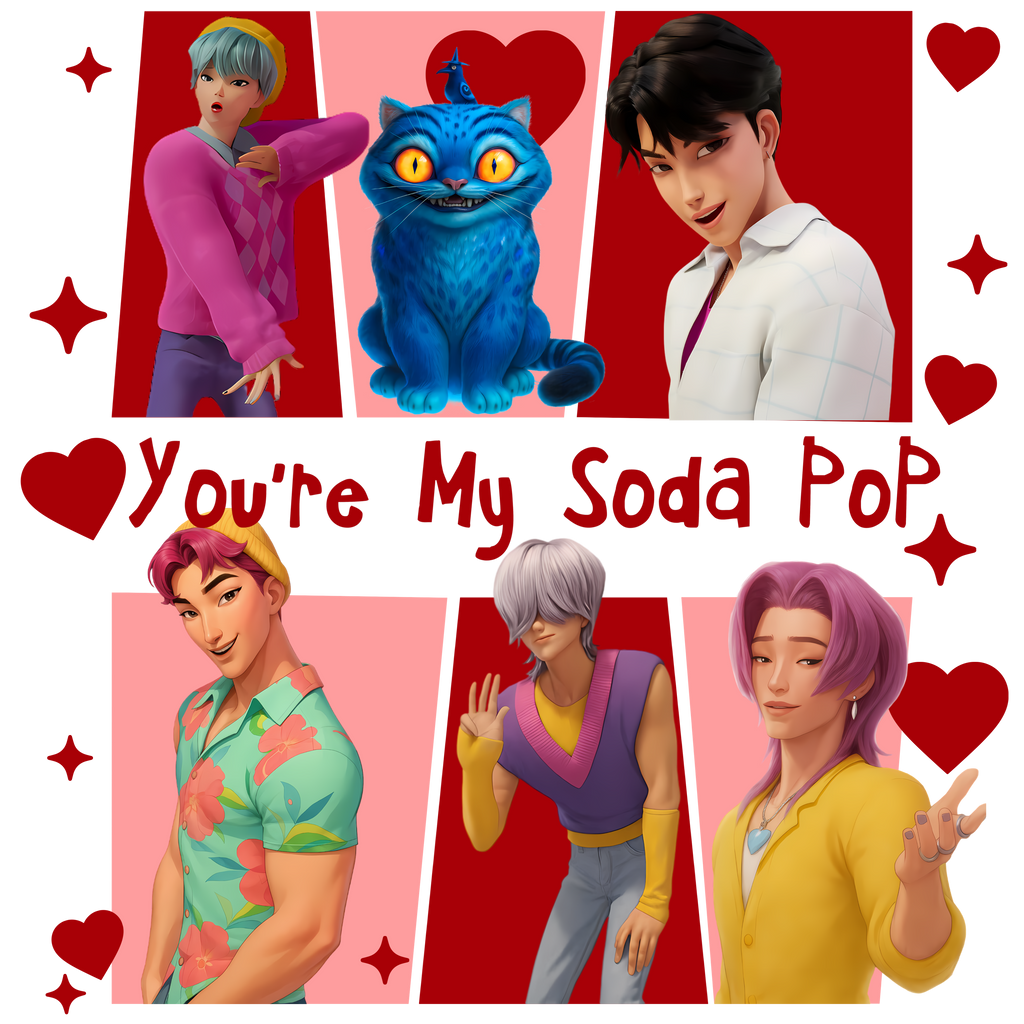 DTF Print-K-Pop Demon Hunter Saja Boys Valentine with sleeve design