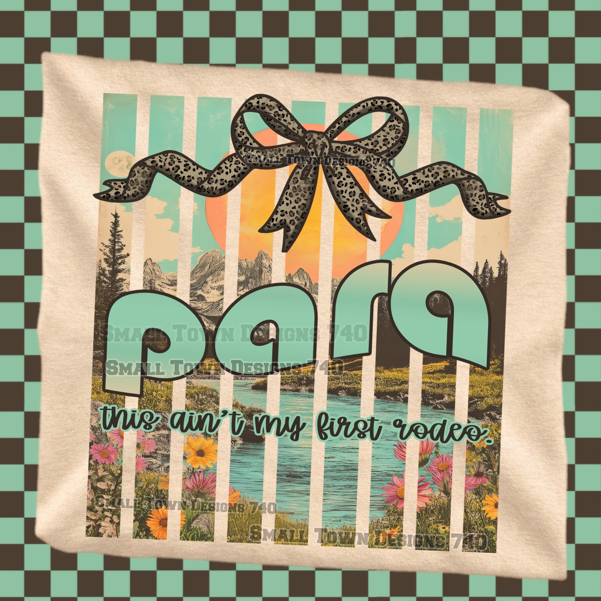 DTF PRINT - Back to School Para Animal Print Bow Main image