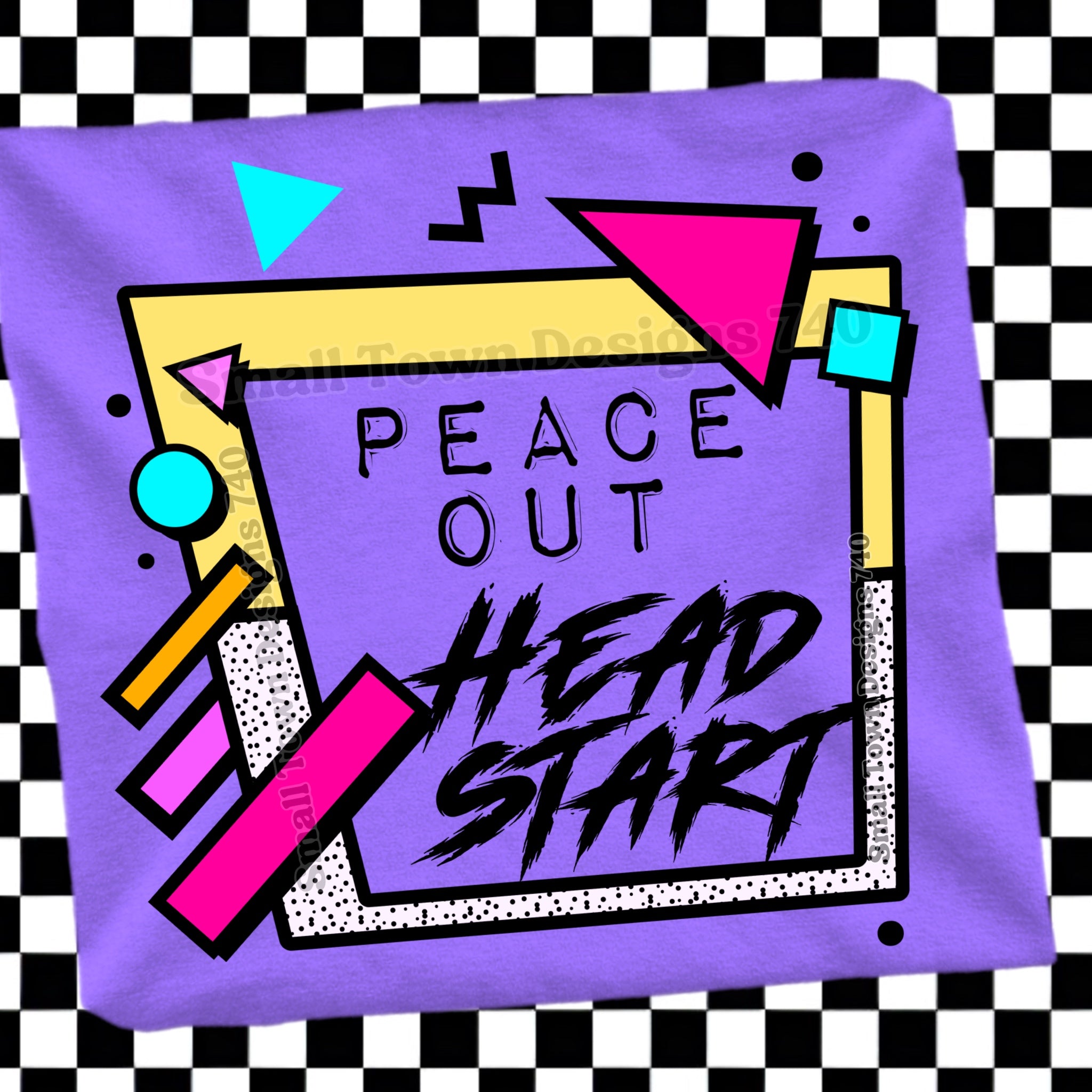DTF PRINT - Back to School Peace Out Head Start Main image