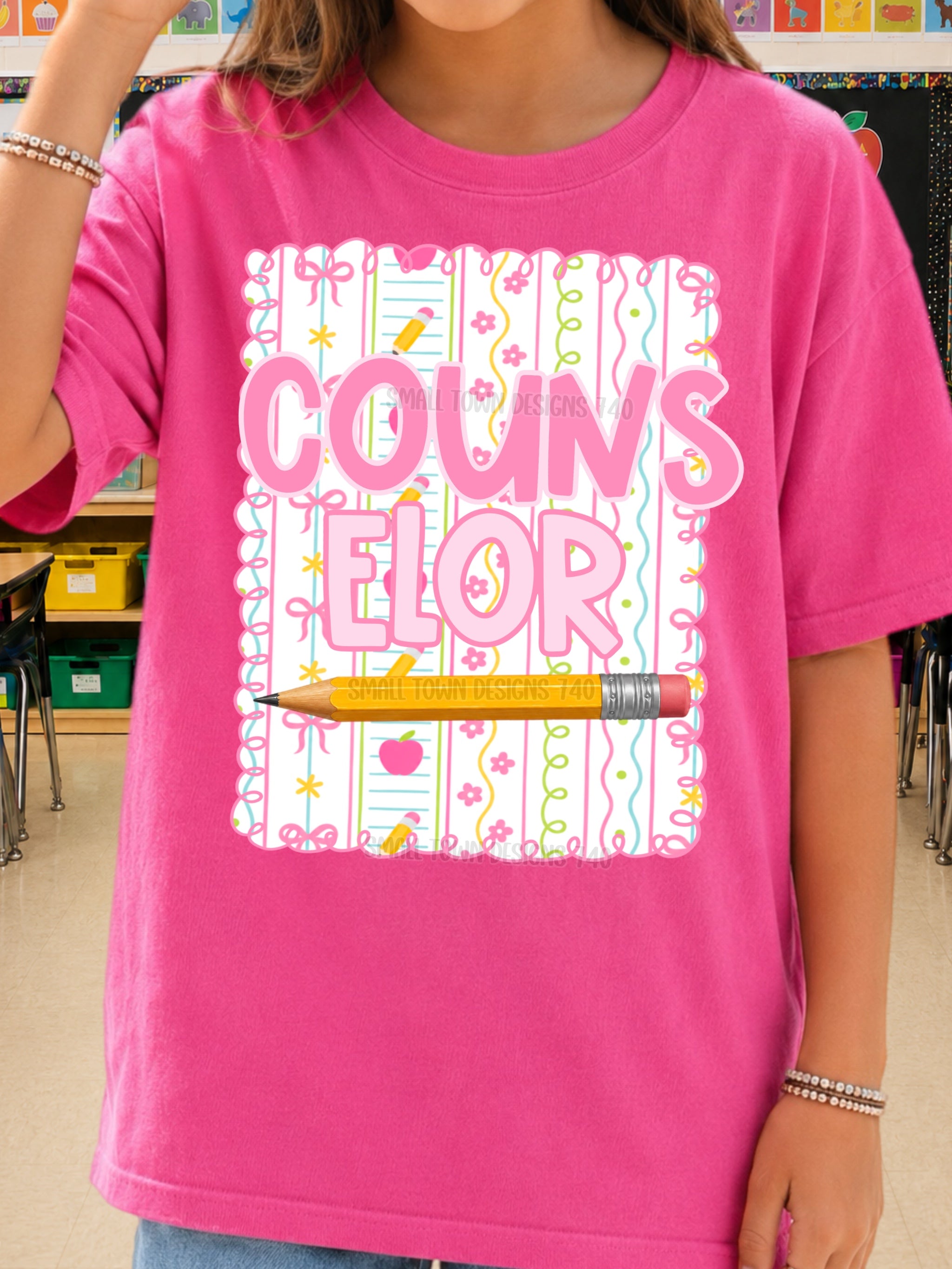 DTF PRINT - Back to School Counselor Pencil Main image