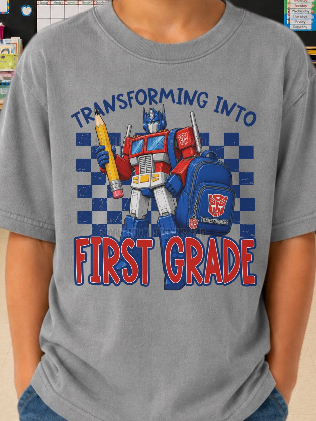 DTF PRINT - Back to School First Grade Transformers Main image