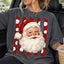 DTF PRINT - Cheery Santa with Red White Stripes