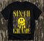 DTF PRINT - Back to School Sixth Grade Dripping Smiley Face