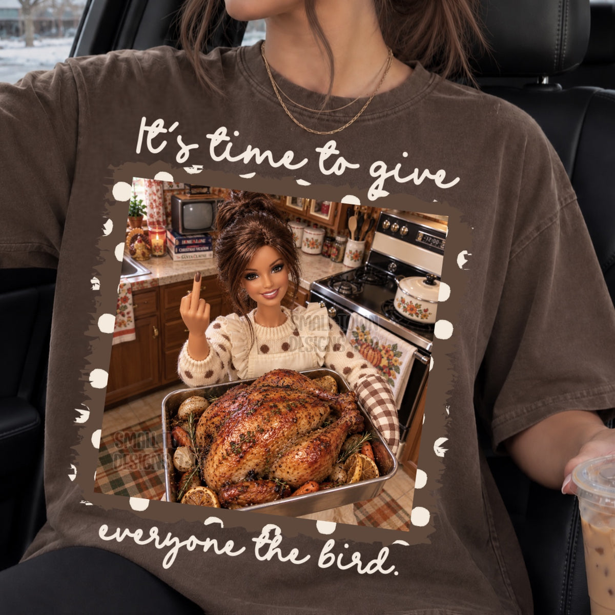 DTF PRINT - It's Time to Give Everyone the Bird White