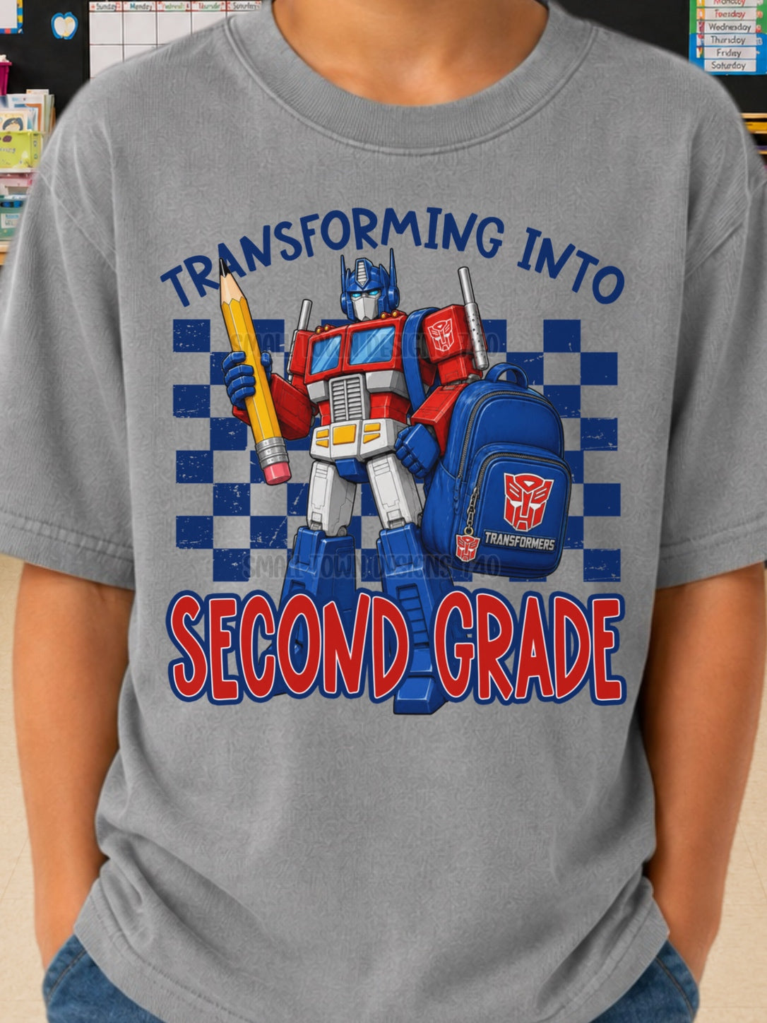 DTF PRINT - Back to School Second Grade Transformers Main image