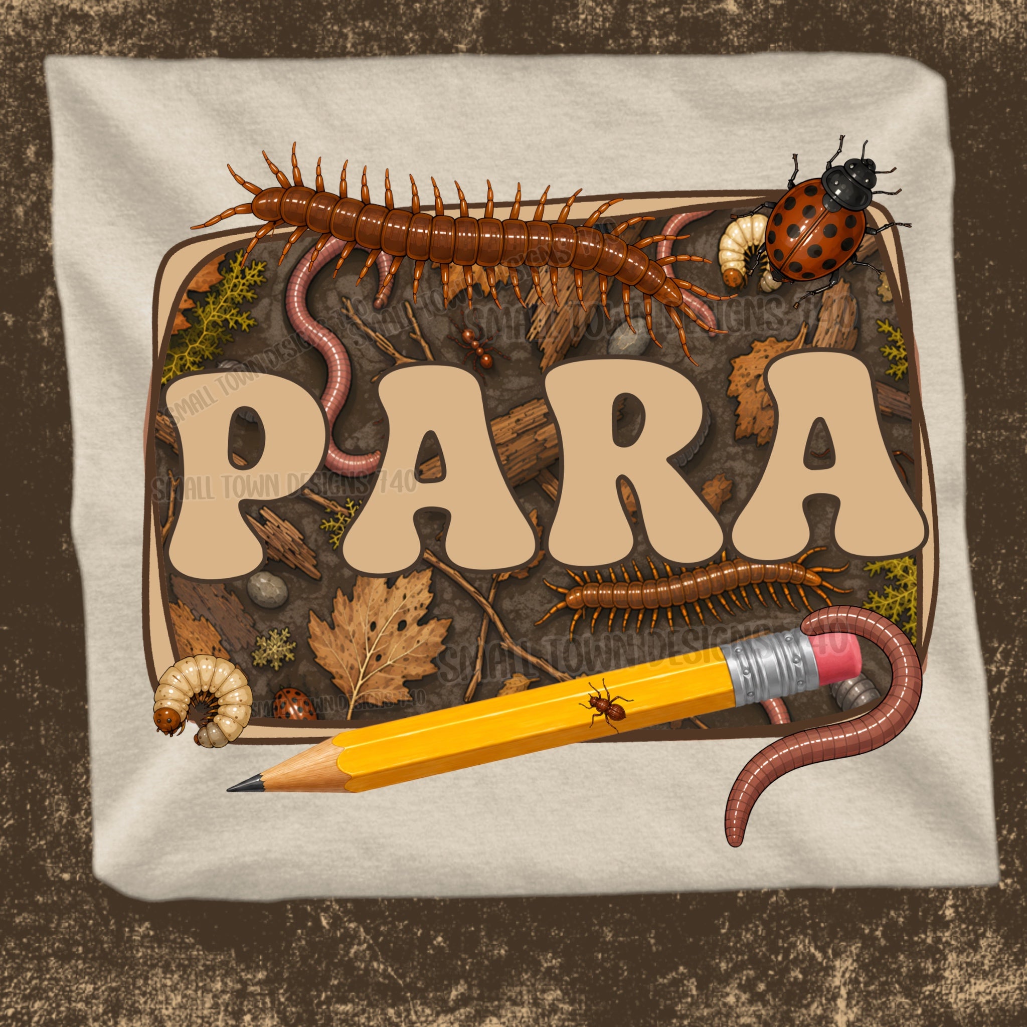DTF PRINT - Back to School Para Insects Pencil Main image