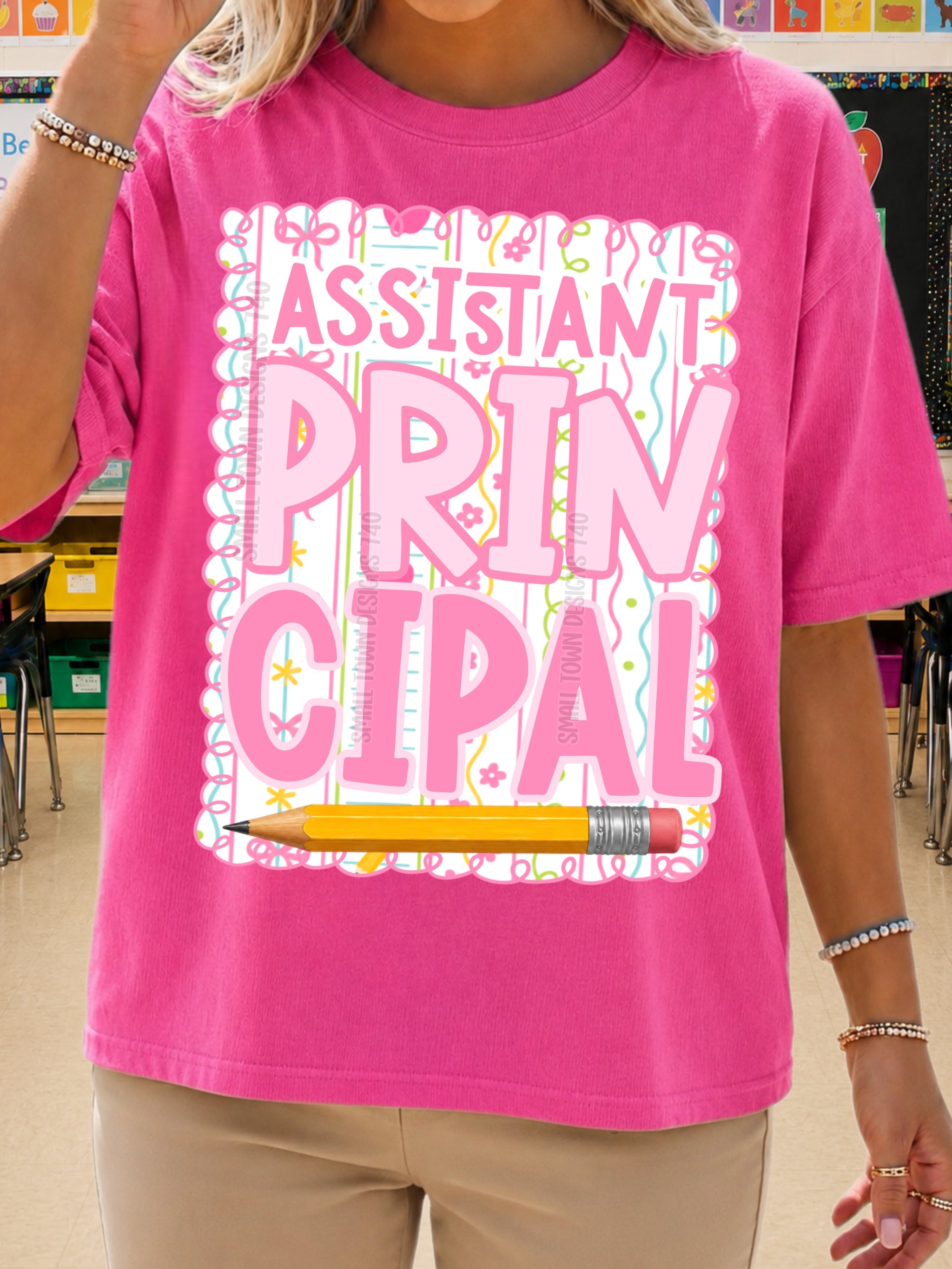 DTF PRINT - Back to School Assistant Principal Pencil Main image