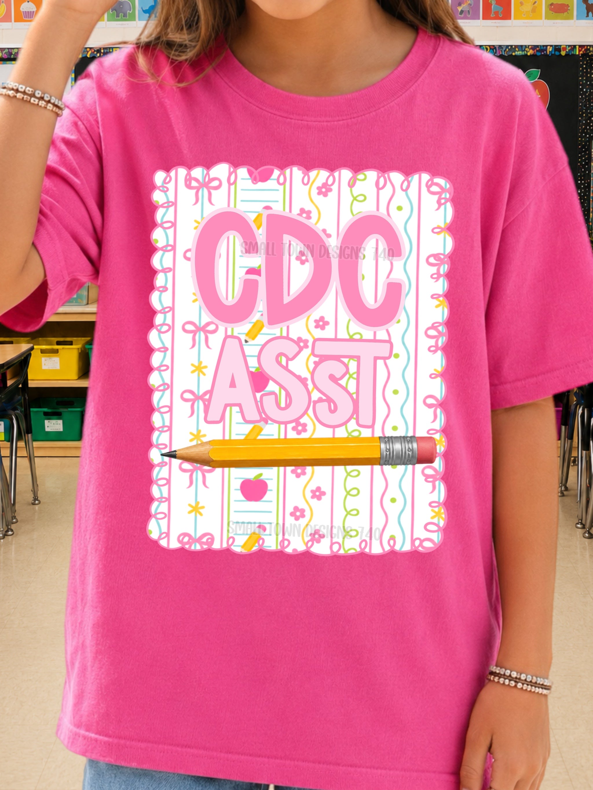 DTF PRINT - Back to School CDC Asst. Bows apples Flowers Main image
