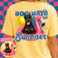 DTF PRINT Dog Days T-Shirt Doberman Pincher Black Brown