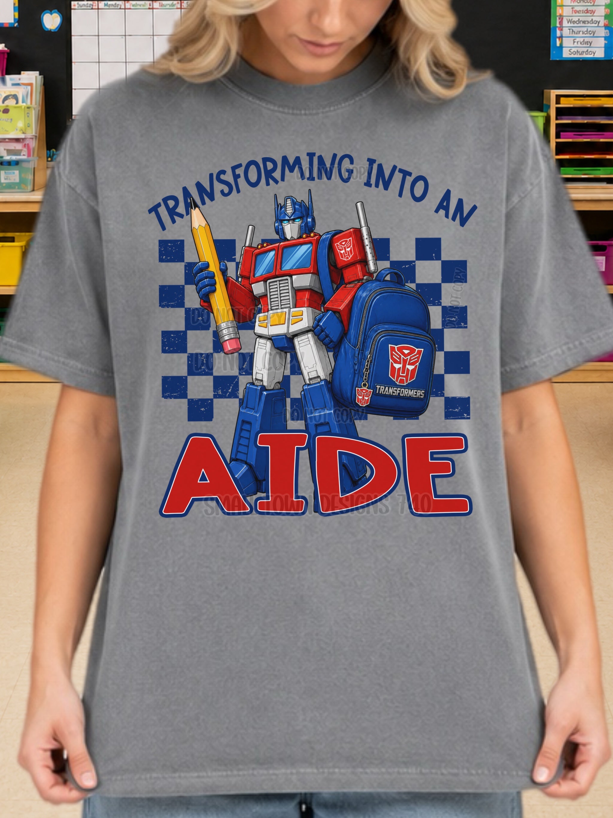 DTF PRINT - Back to School Aide Transformers Main image