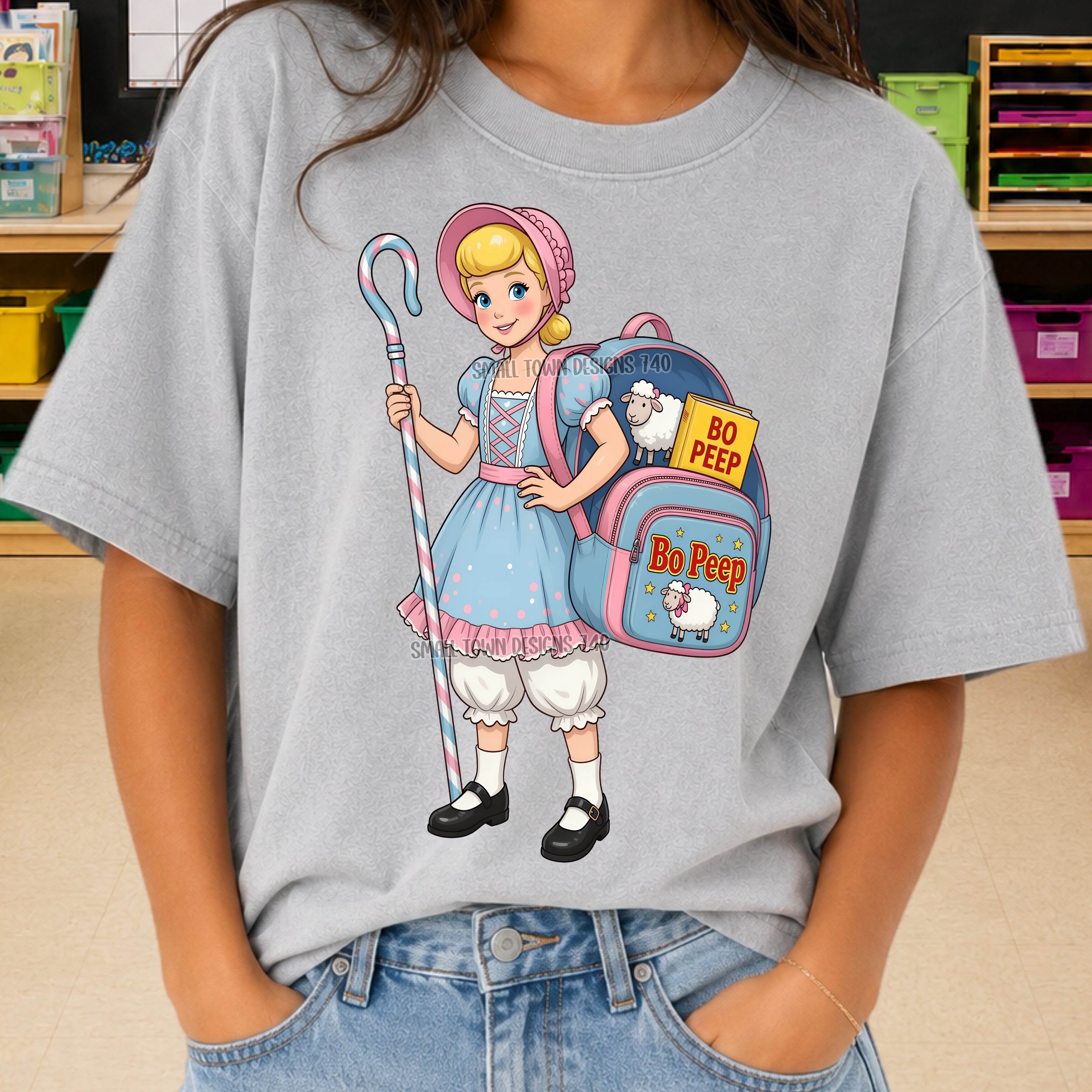 DTF PRINT - Back to School Little Bo Peep Main image