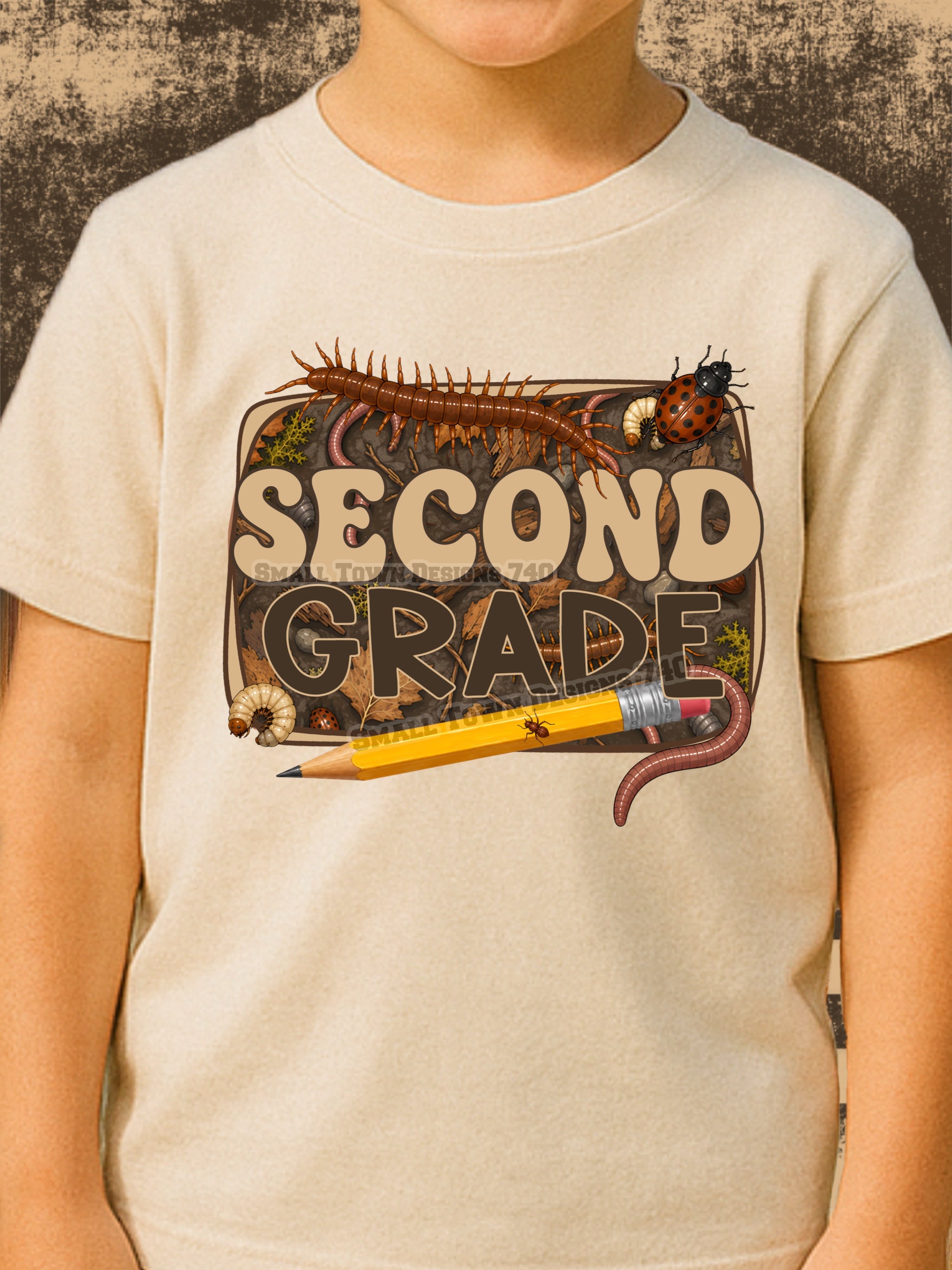 DTF PRINT - Back to School Second Grade Insect Pencil Main image