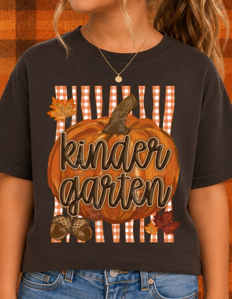 DTF PRINT - Back to School Kindergarten Pumpkin Fall Main image